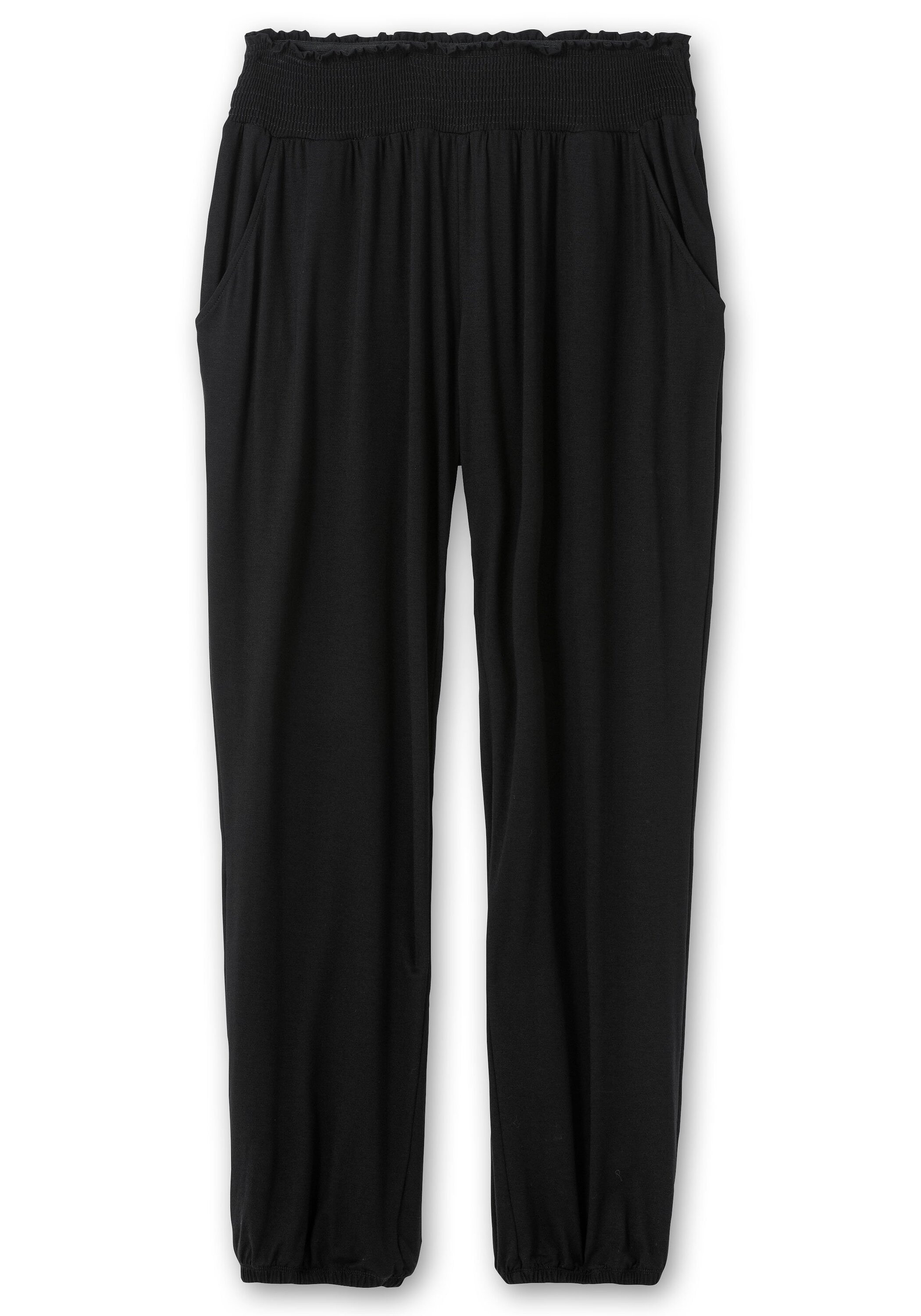 Sheego Schlupfhose »Jerseyhose mit Smokbund und Gummibündchen«