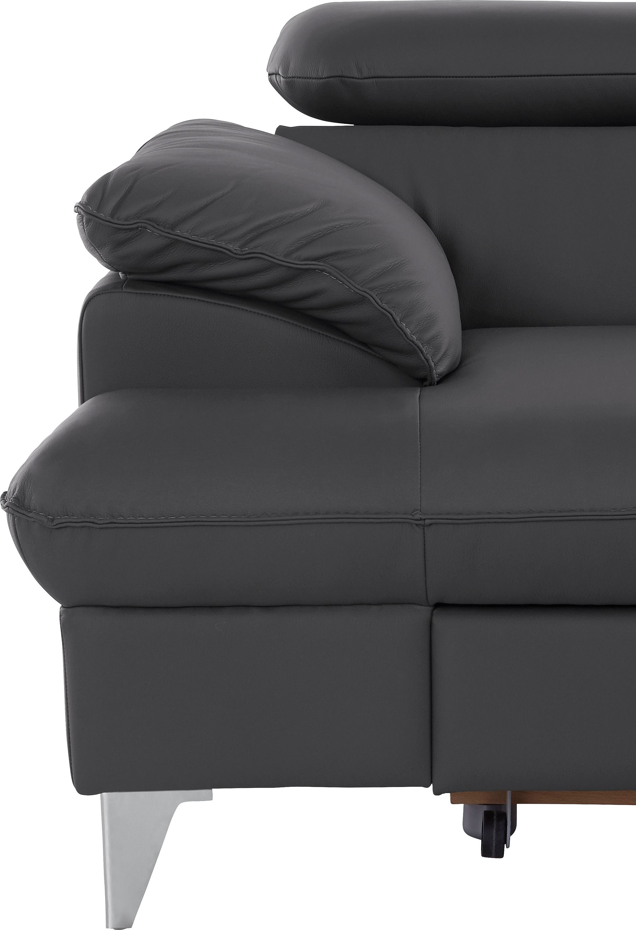 COTTA Polstergarnitur »Caluso L-Form«, (2 tlg.), Set bestehend aus: Ecksofa mit Kopfteilverstellung & Hocker