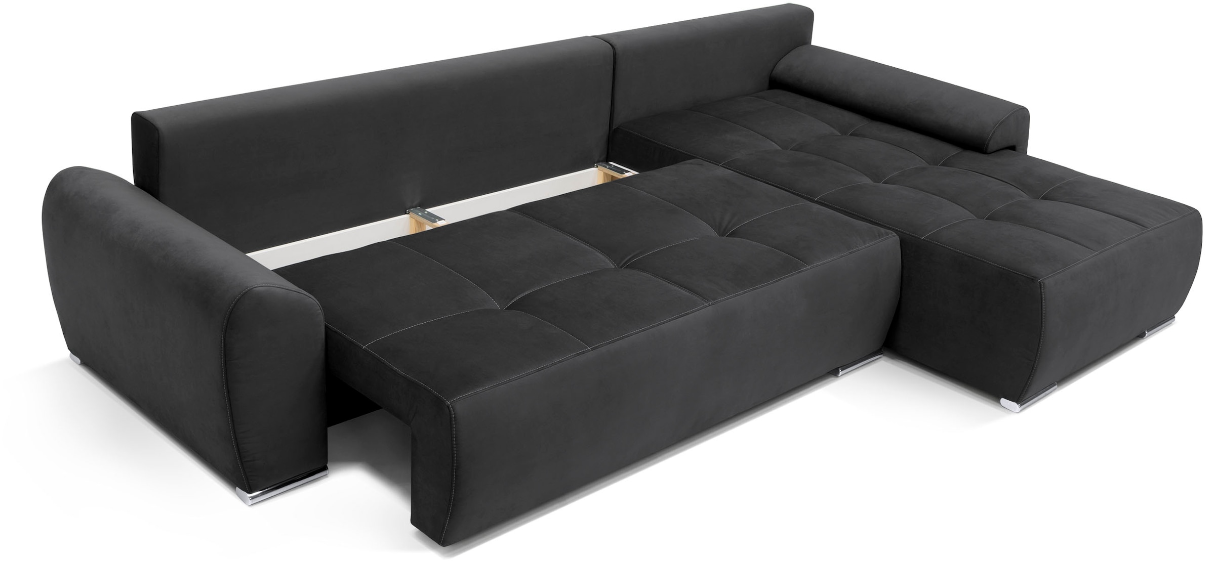 COLLECTION AB Ecksofa »Bilbao L-Form«, inkl. Bettfunktion und Bettkasten, Zierkissen mit Strassstein