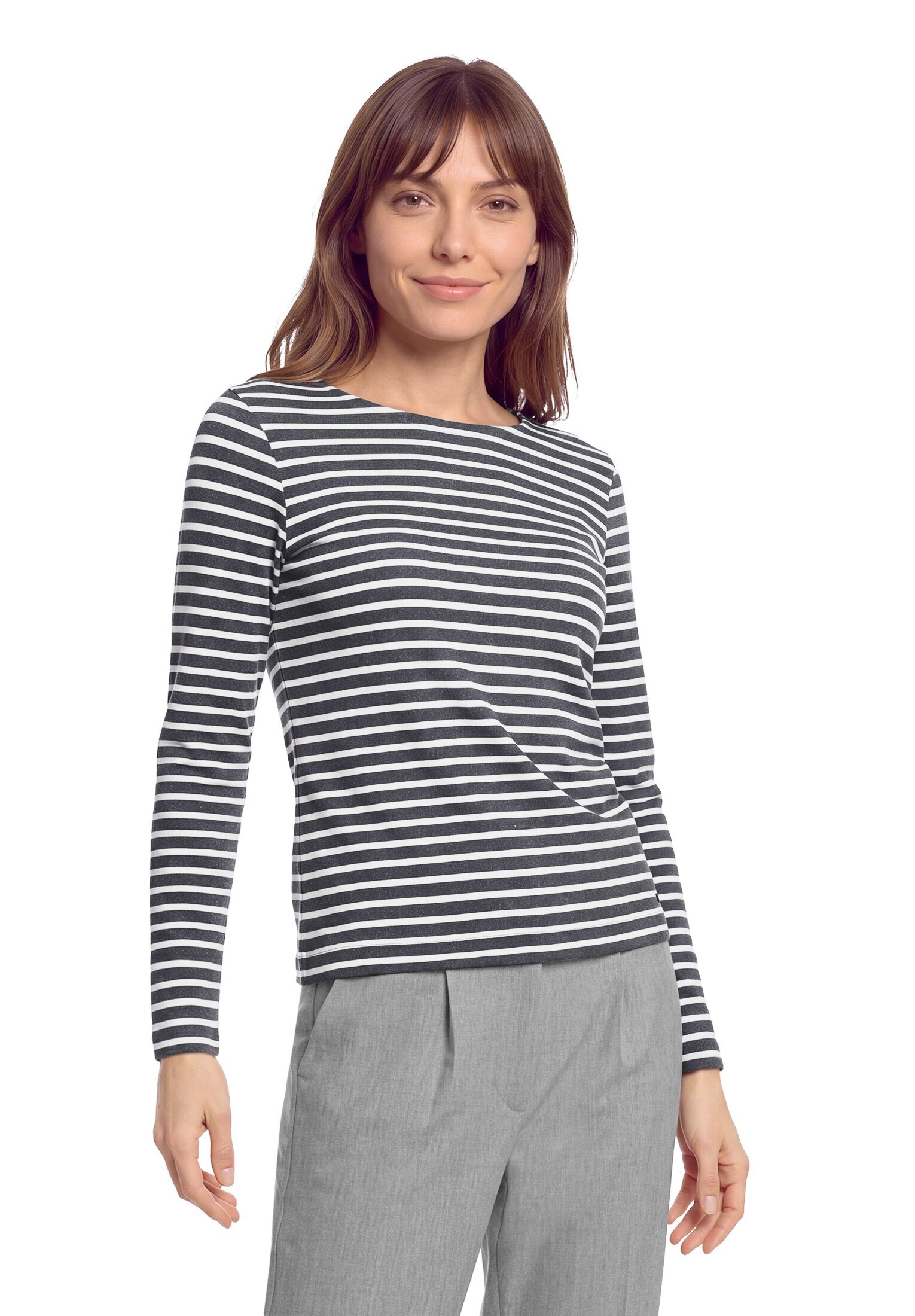 Betty&Co Rundhalsshirt »Casual-Shirt mit U-Boot-Ausschnitt«