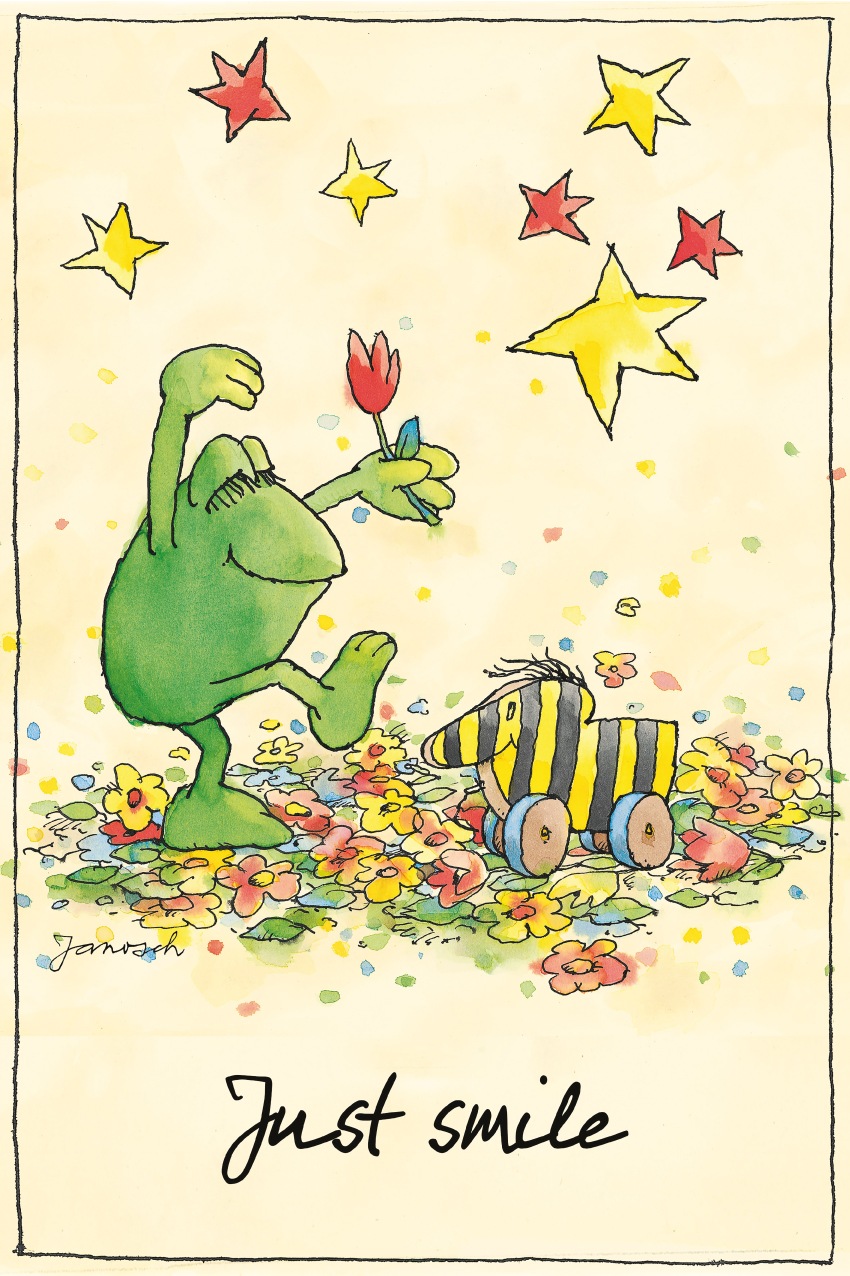 LuckyLinde Wanddekoobjekt »Der Froch - Just Smile« Exklusive JANOSCH Kindermotive, Stahlschild