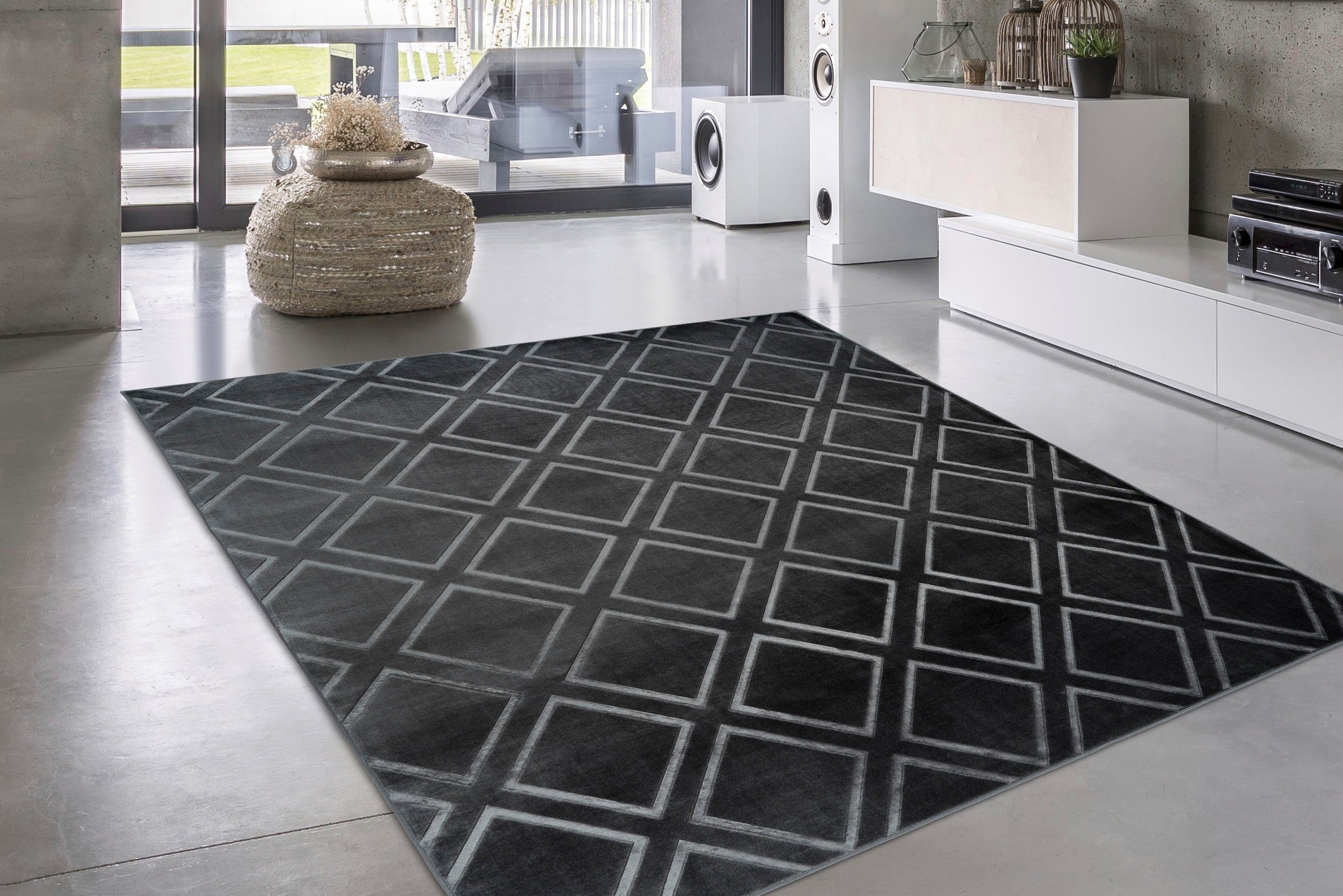my home Läufer »Ledion«, rechteckig, 7 mm Höhe, besonders weich durch Mikrofaser, Teppichläufer, Kurzflor, 3D-Effekt