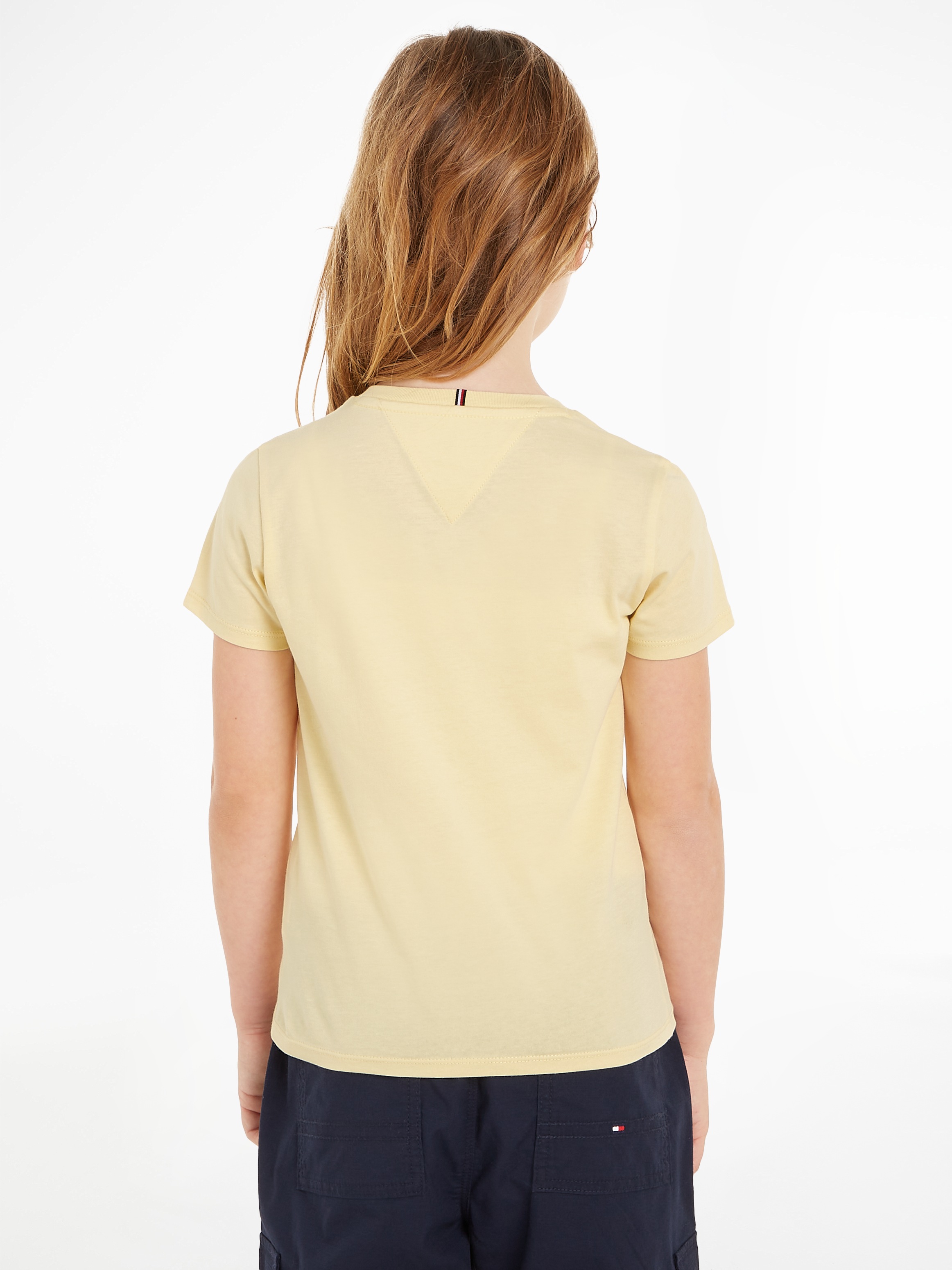 Tommy Hilfiger T-Shirt »MONOTYPE FLOCK«, Kinder bis 16 Jahre mit Logostickerei