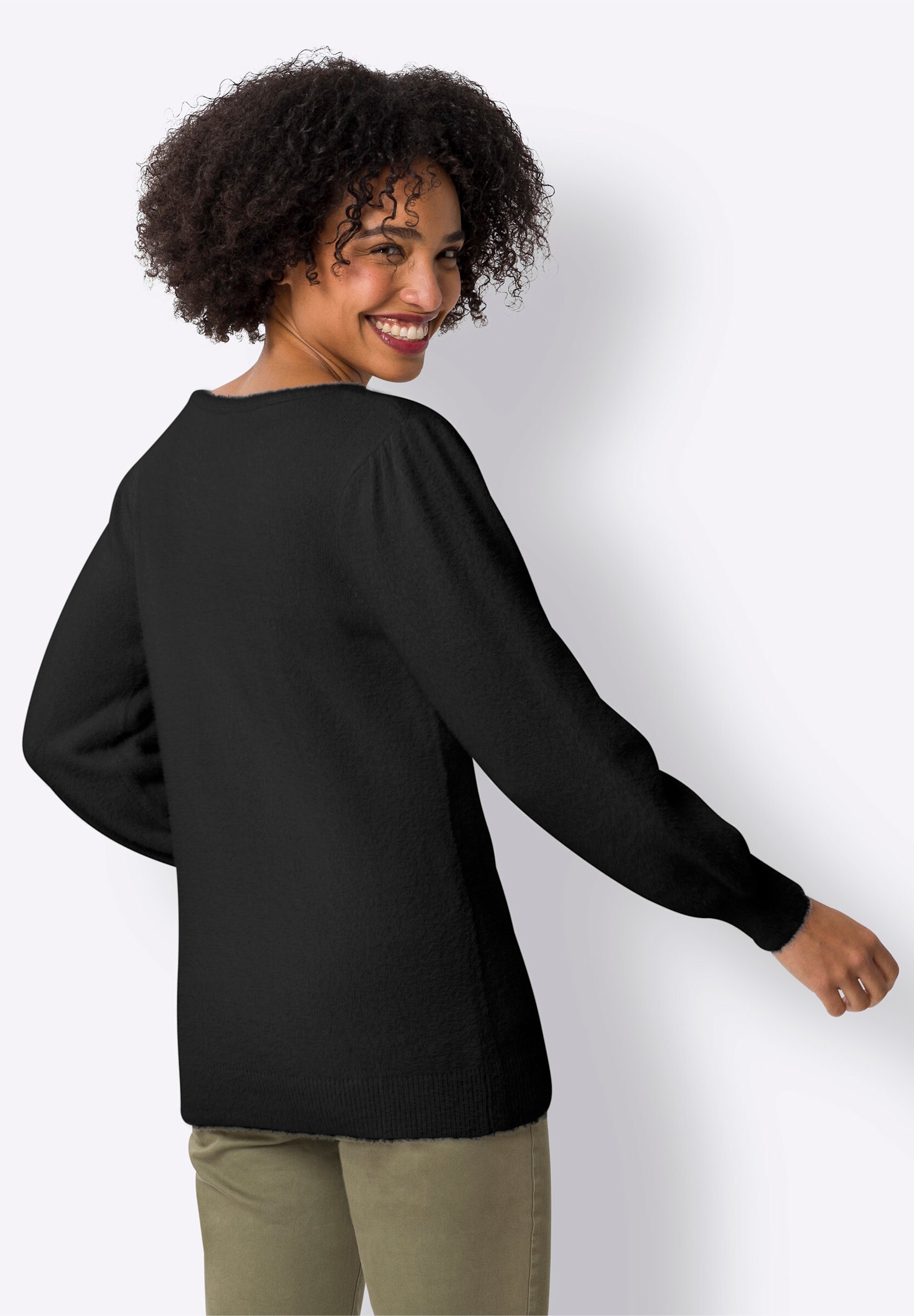 heine Strickpullover »Pullover Langarm-Pullover aus Flauschgarn«