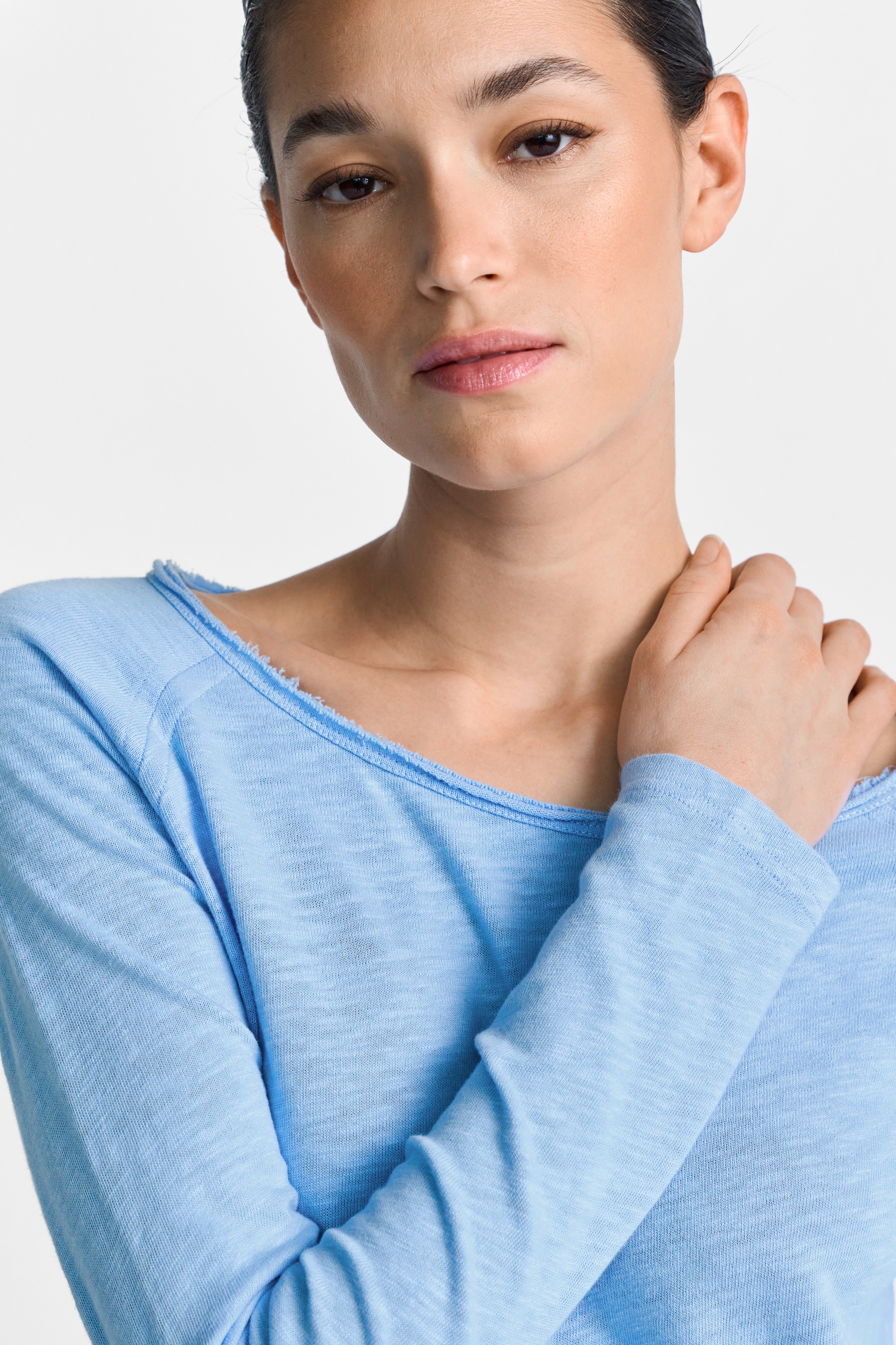 RICHROYAL »2409 O HJ LS« mit offener Ausschnittkante und Saum