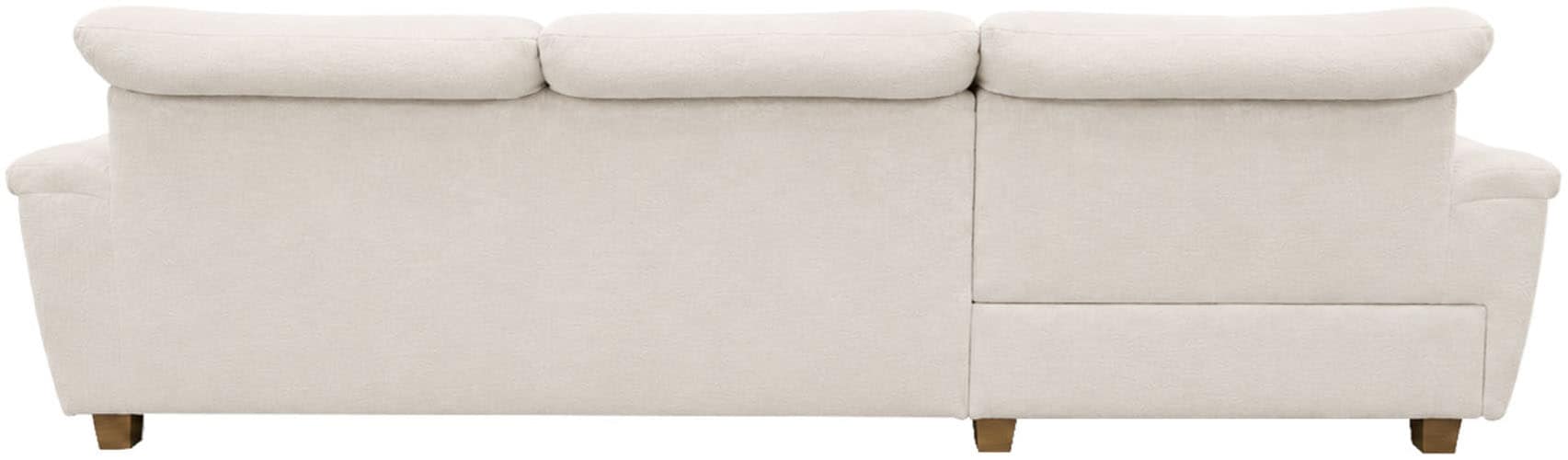 OTTO home Ecksofa »Eggery 279 x 170 cm, auch mit Schlaffunktion & Bettkasten, Holzfüße« Kopfteile verstellbar, L-Form, aus pflegeleichtem Luxus-Microfaser