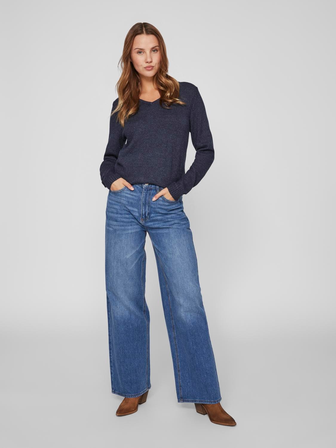 Vila V-Ausschnitt-Pullover »VIRIL V-NECK L/S KNIT TOP - NOOS«