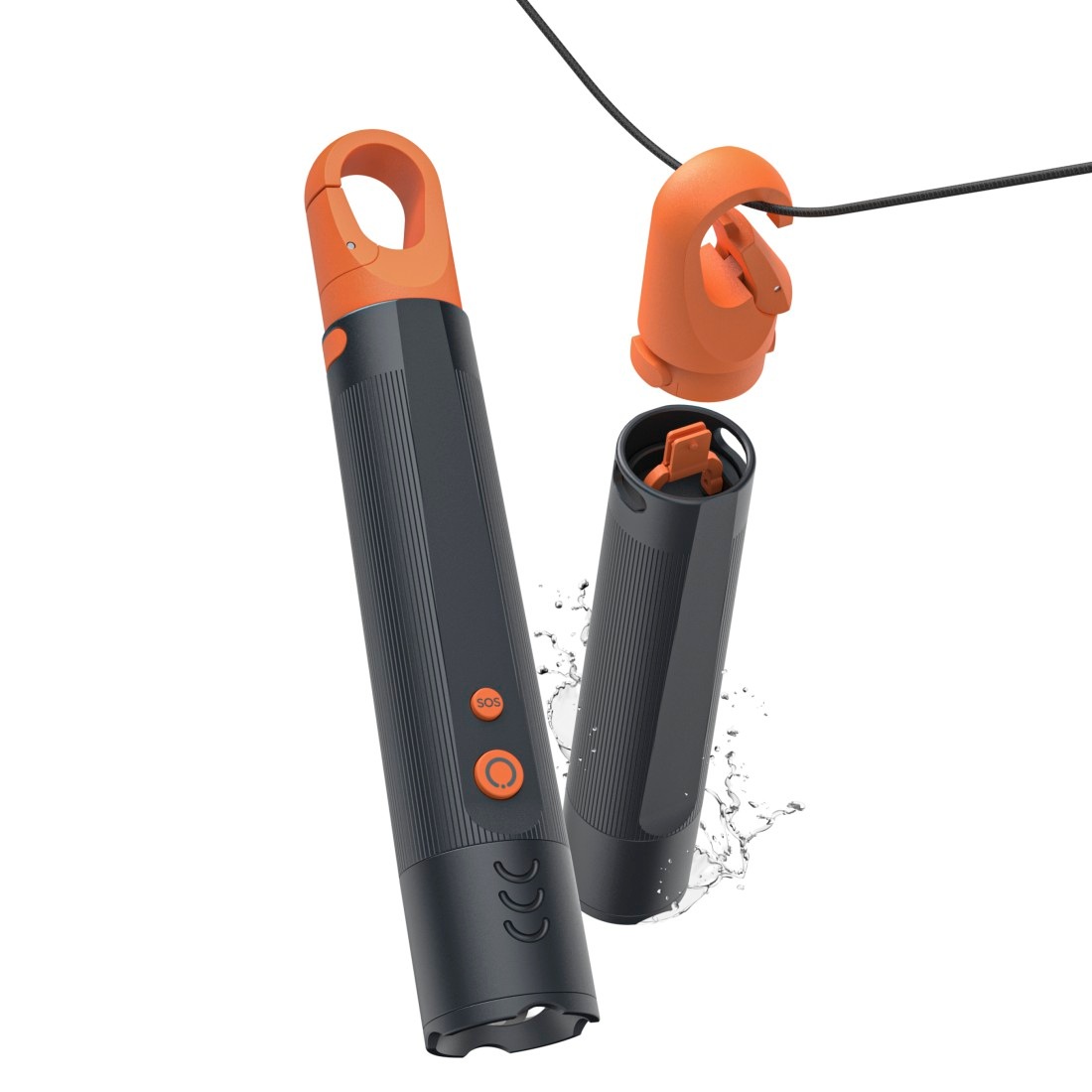 Hama LED Taschenlampe »LED-Taschenlampe, Batterien, stoßfest, Aluminium, 4 Modi+SOS, Zoom« stromsparend, Schutz vor Spritzwasser , robust