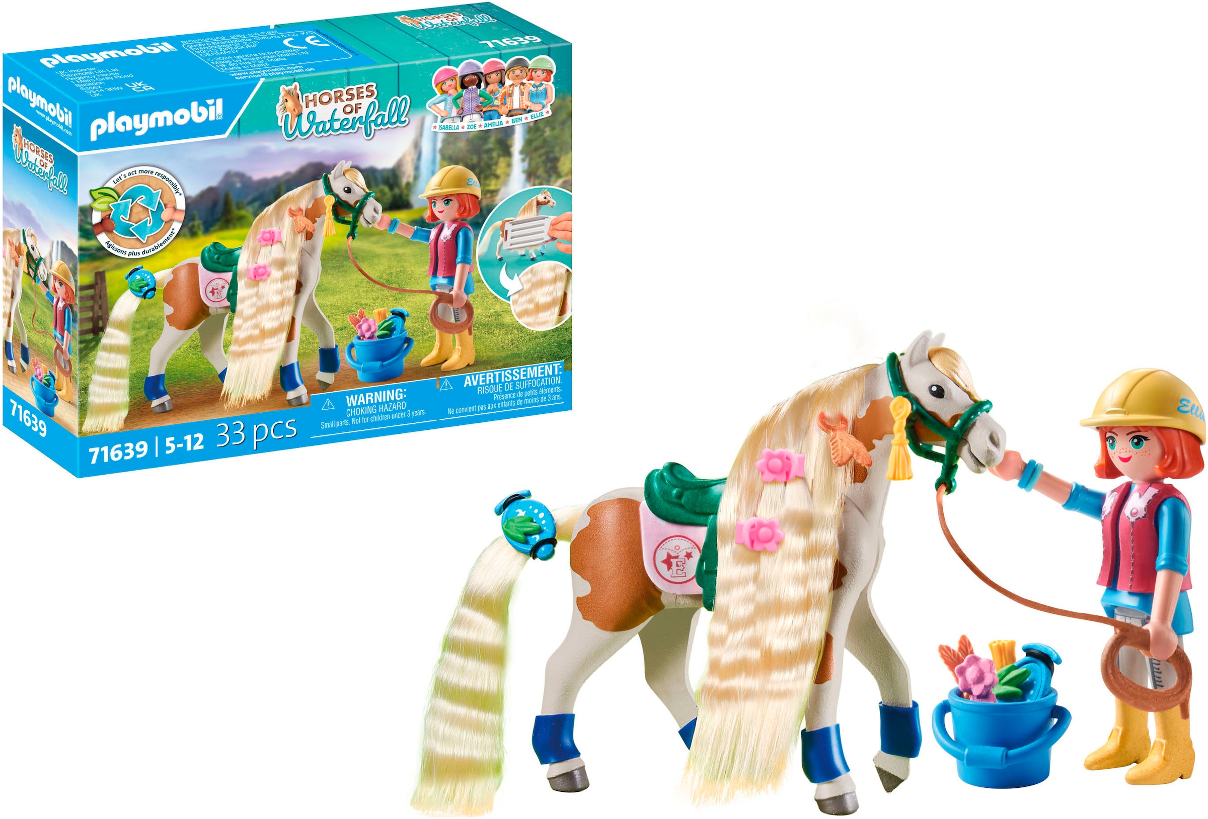 Playmobil® Konstruktions-Spielset »Ellie & Pferd mit Kreppeisen (71639), Horses of Waterfall« Made in Europe