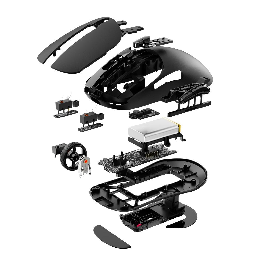 Rapoo Gaming-Maus »V200PRO 4K+8K«, Funk-kabelgebunden, Ergonomisch, 160 h Akkulaufzeit, 7 DPI-Stufen