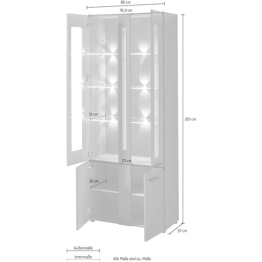 Innostyle Standvitrine »Loft Two«