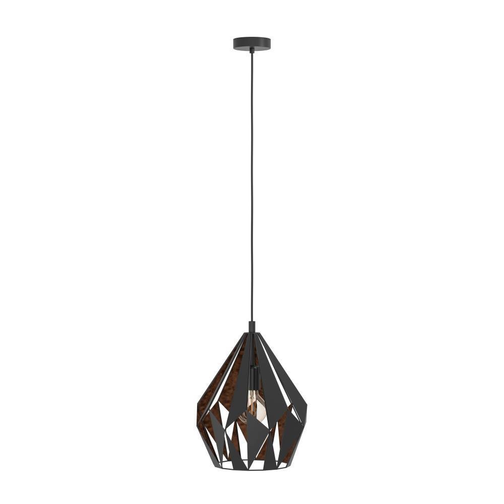 EGLO Pendelleuchte »CARLTON 1«, 1 flammig, Leuchtmittel E27 | ohne Leuchtmittel, Vintage Pendellampe, 1 flammig, Drahtgeflecht, Industrial, 110x31cm