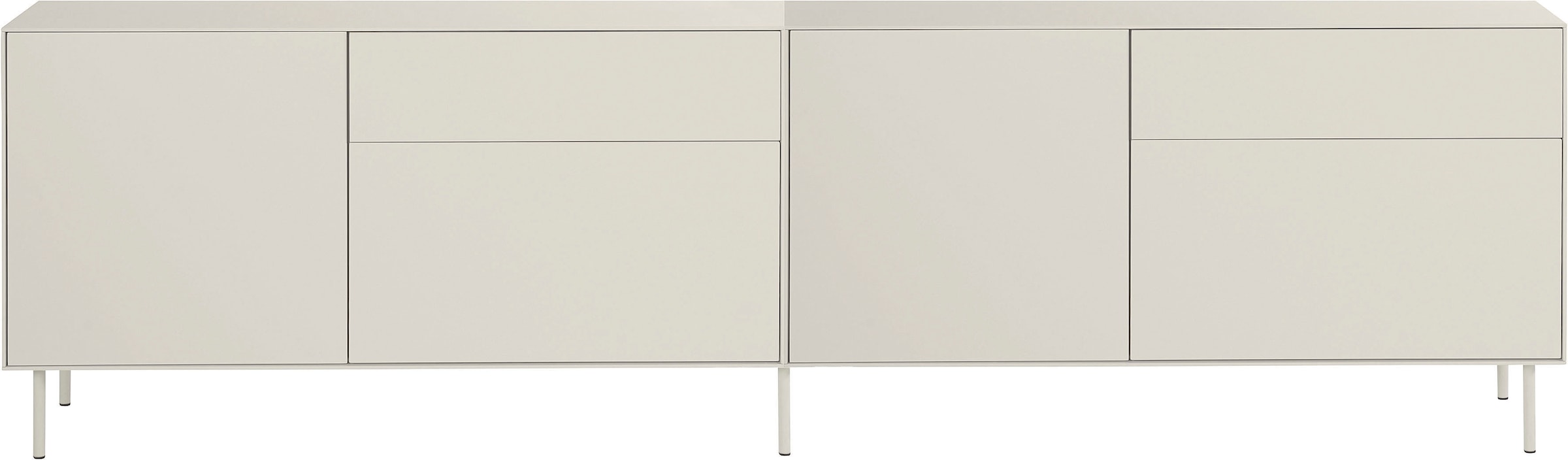 LeGer Home by Lena Gercke Lowboard »Essentials«, (2 St.), Breite: 254cm, MDF lackiert, Push-to-open-Funktion