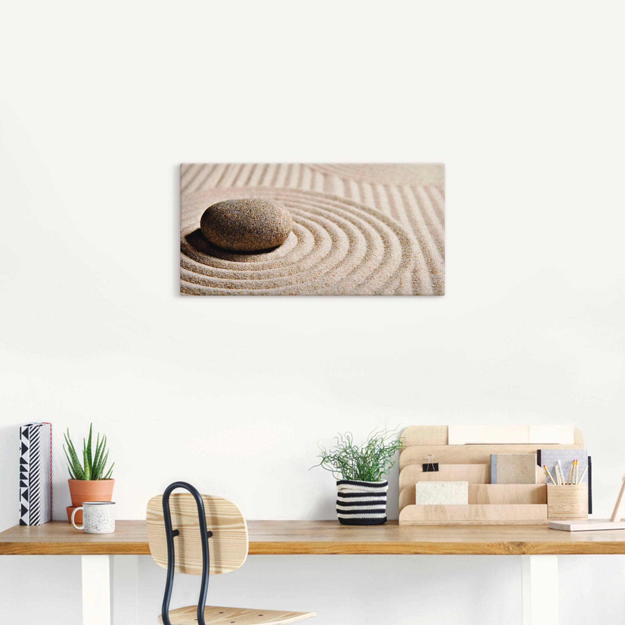 Artland Wandbild »Mini Zen Garten - Sand«, Zen, (1 St.), als Leinwandbild, Poster, Wandaufkleber in verschied. Größen