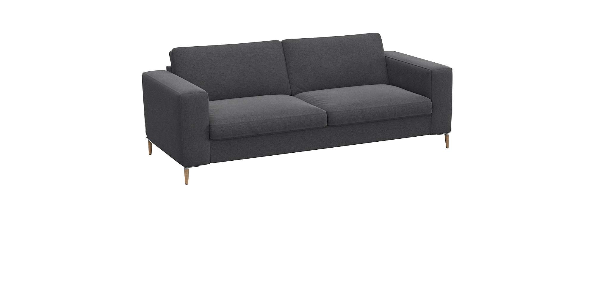 FLEXLUX 2,5-Sitzer »Fiore, super Sitzkomfort durch Kaltschaum,« breite Armlehnen, Füße Alu+ Eiche