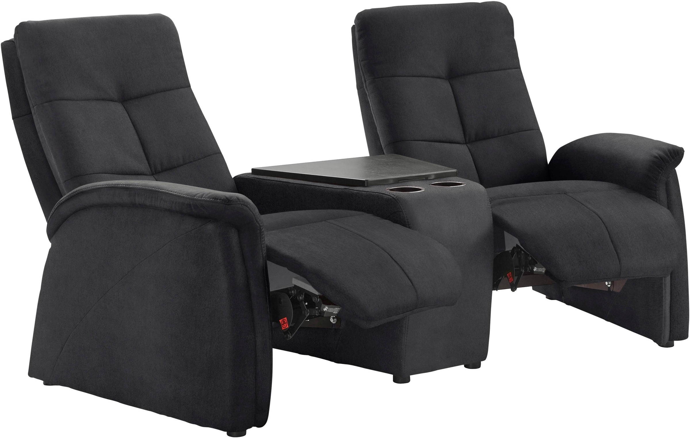 exxpo - sofa fashion 2-Sitzer »Tivoli, Kinosofa mit Relaxfunktion, mit Ablagetisch und Stauraum«, bequem und komfortabel