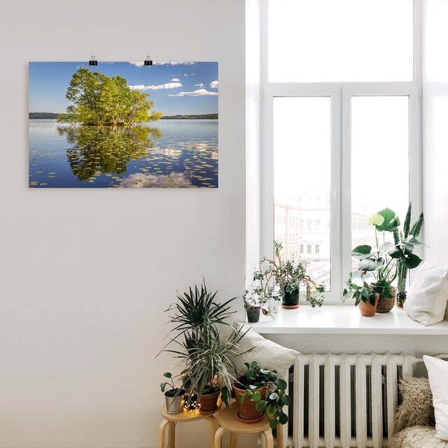 Artland Wandbild »Bauminsel im Mälarsee«, Seebilder, (1 St.), als Alubild,  Leinwandbild, Wandaufkleber oder Poster in versch. Größen auf Raten kaufen