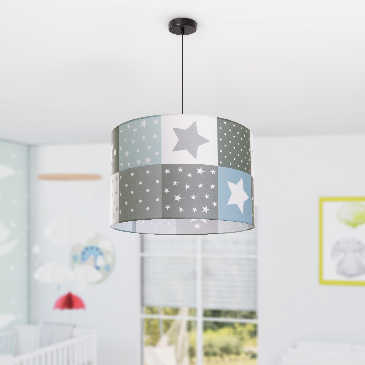 Kinderzimmer Garantie mit LED XXL Paco Motiv 1 | kaufen Kinderlampe Pendelleuchte Jahren Sternen Lampe Home »Cosmo flammig-flammig, E27 345«, 3 online Deckenlampe