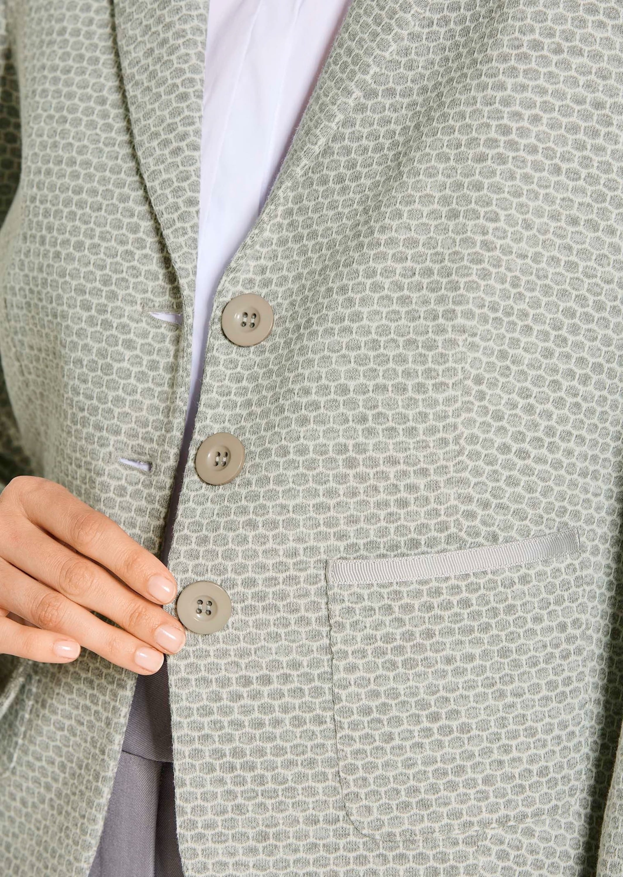 MADELEINE Jackenblazer »Jerseyblazer Kurzblazer mit Wabenmuster« Strukturjersey