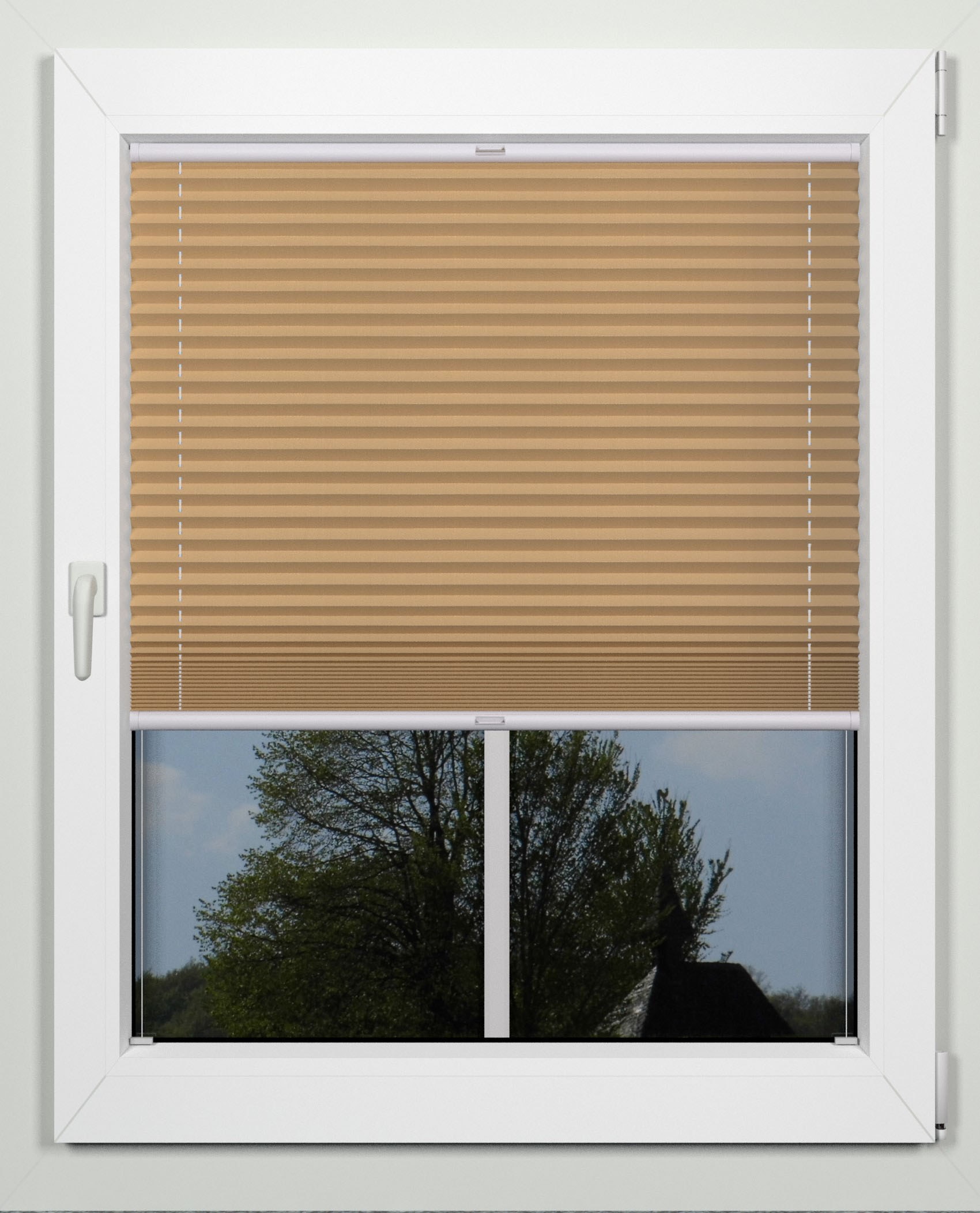 indeko Plissee »simple« Lichtschutz mit Bohren verspannt nach Maß