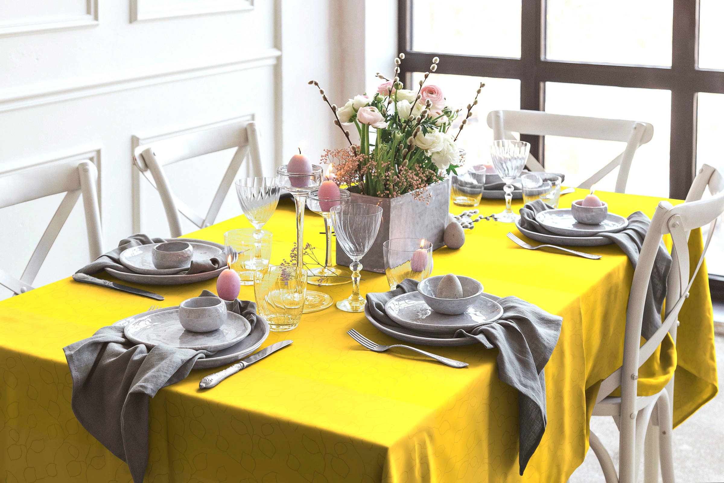 Wirth Tischdecke »Westport« Made in Germany, Jacquard Dekostoff, Blatt-Design, Pflegeleicht