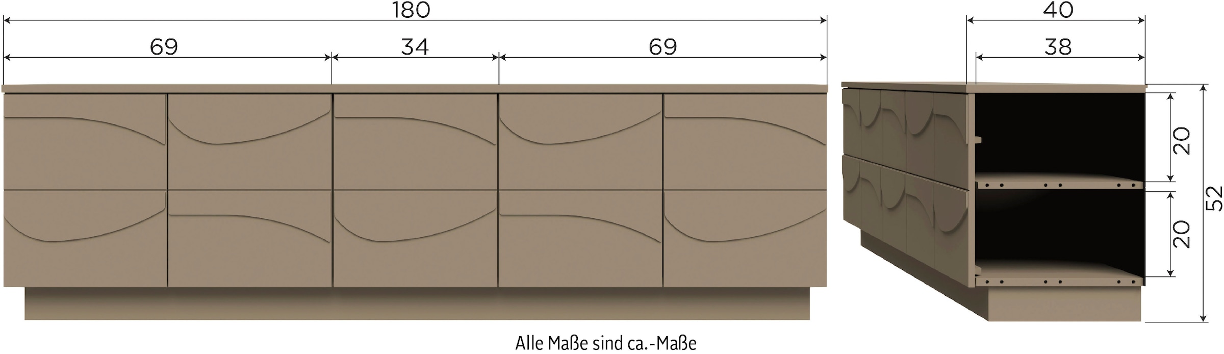 WOOOD TV-Board »Teo«