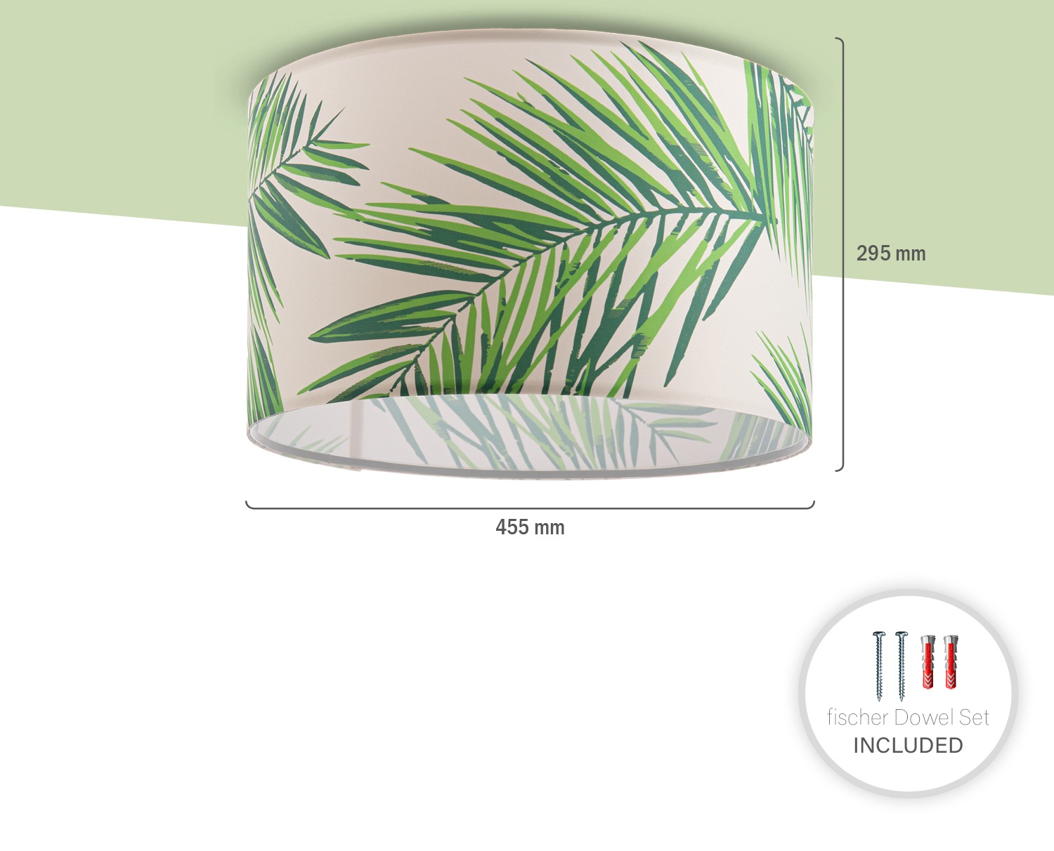 Paco Home Deckenleuchte »Ostende 537« E27 Schlafzimmerlampe Lampenschirm Deko Wohnzimmer Deckenleuchte Palme