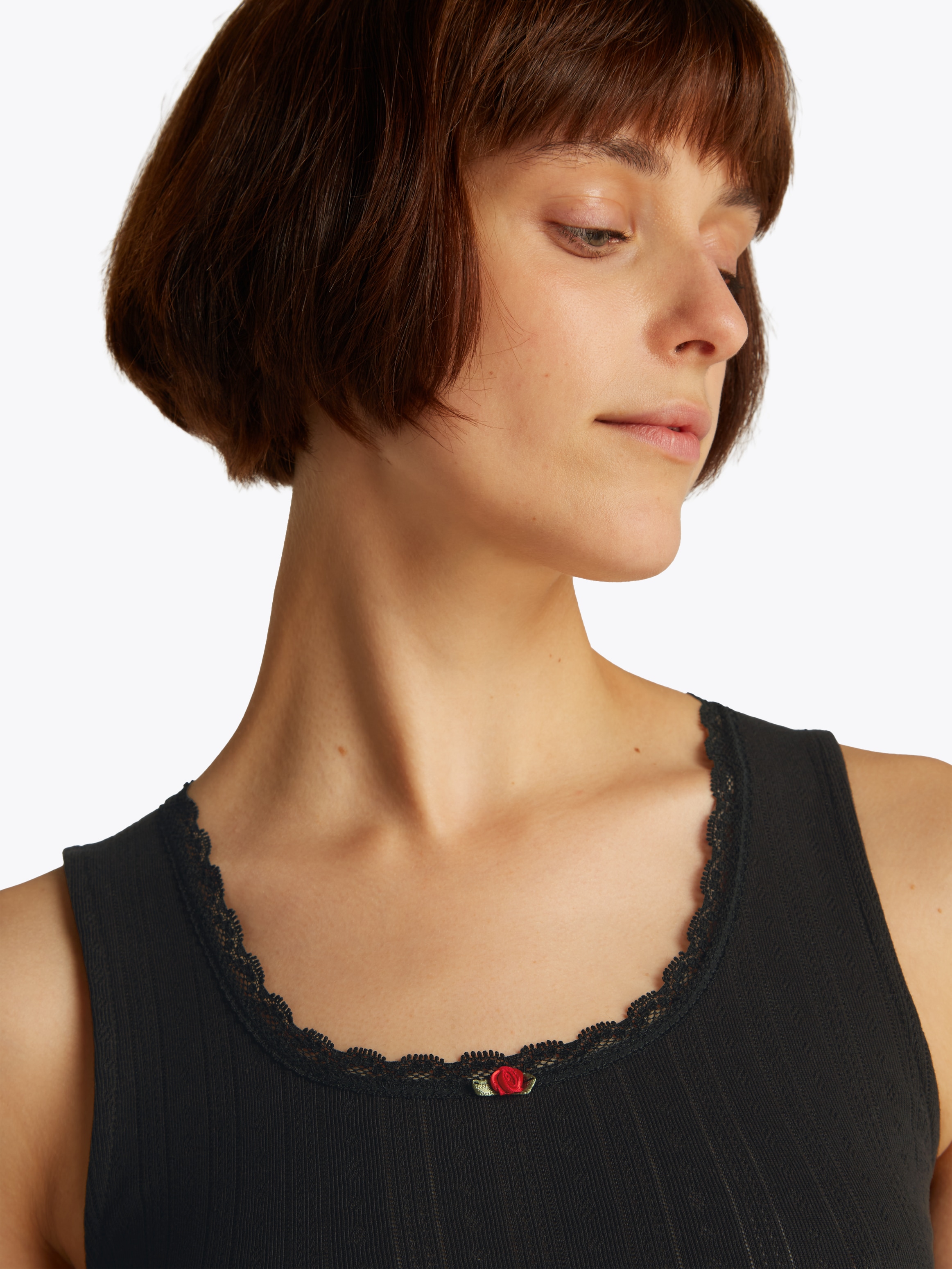 Tommy Jeans Tanktop »TJW SLIM POINTELLE TANK TOP«, mit Spitze, mit Lochmuster
