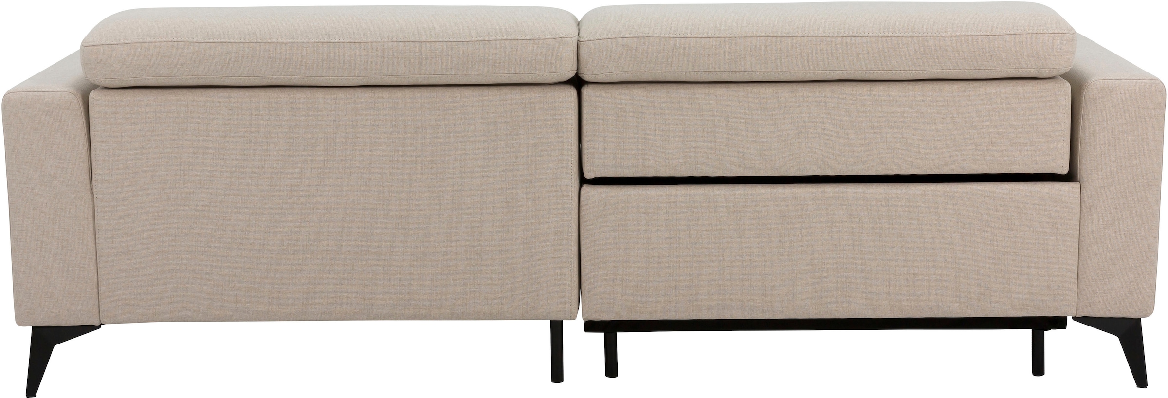 OTTO home Ecksofa »LEWII, L-Form, 213 cm - elektr. Relaxfunktion« mit USB A/C-Anschluss. Federkern, verstellbaren Kopfstützen, Webstoff
