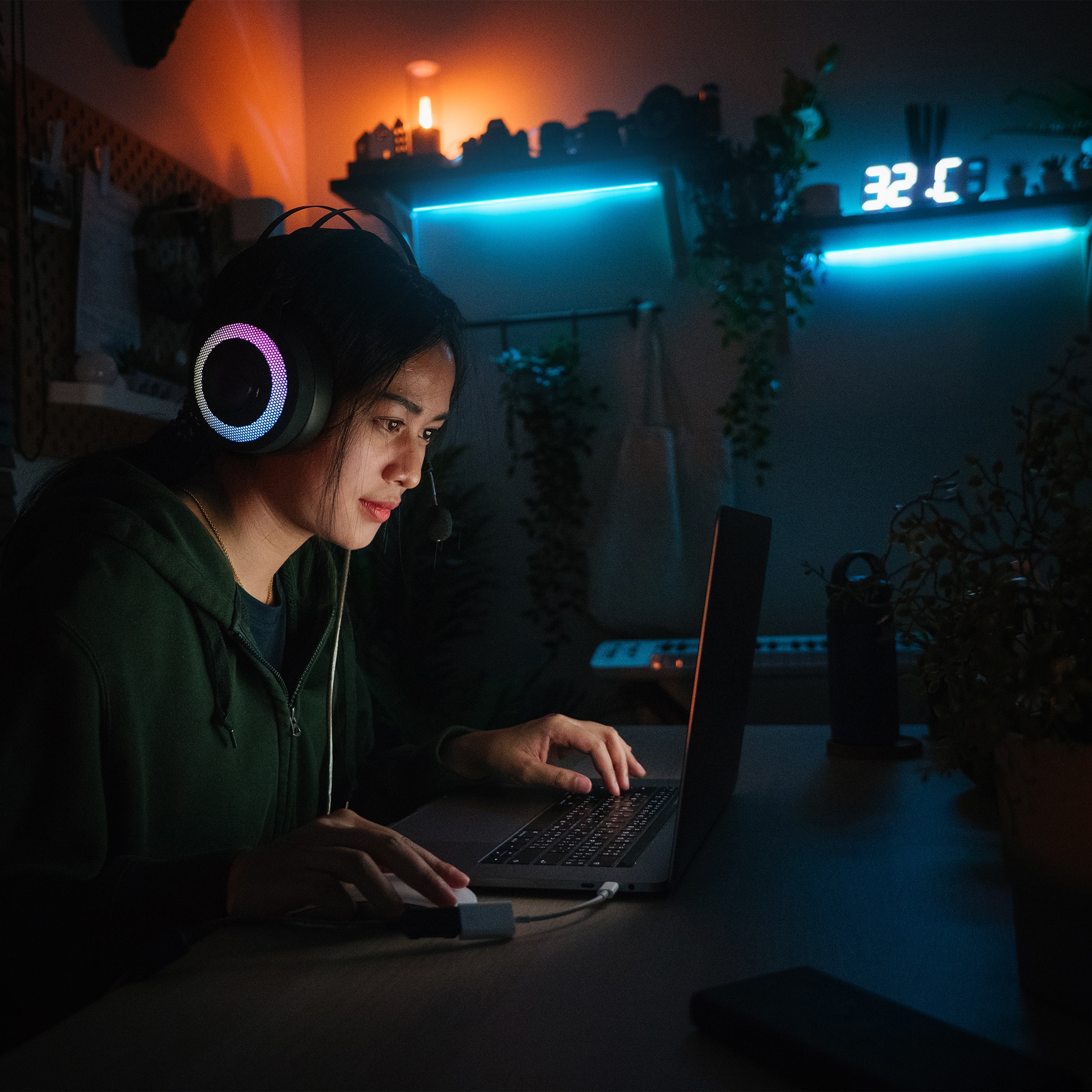 B.K.Licht LED Stripe, LED Band 3m, RGB, Fernbedienung, selbstklebend, Farbwechsel, kürzbar