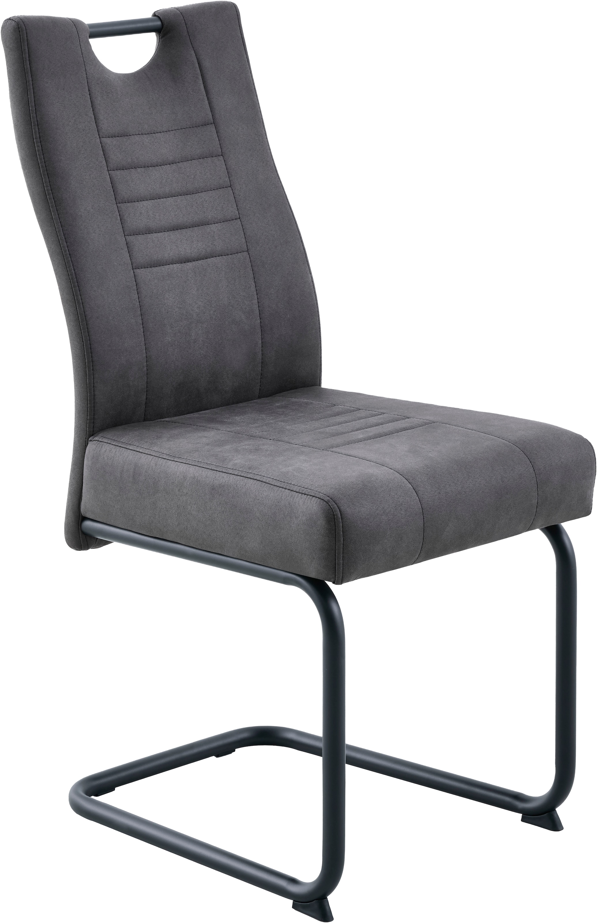 OTTO home Essgruppe »"Altona", Esstisch ausziehbar plus 6 Stühle, TOPSELLER!« Esstisch ausziehbar 140 - 180 cm, 6 Freischwinger, 7 tlg. tlg. Säulentisch 140-180x90 cm, Stuhl mit Federkorb, 140 kg belastbar