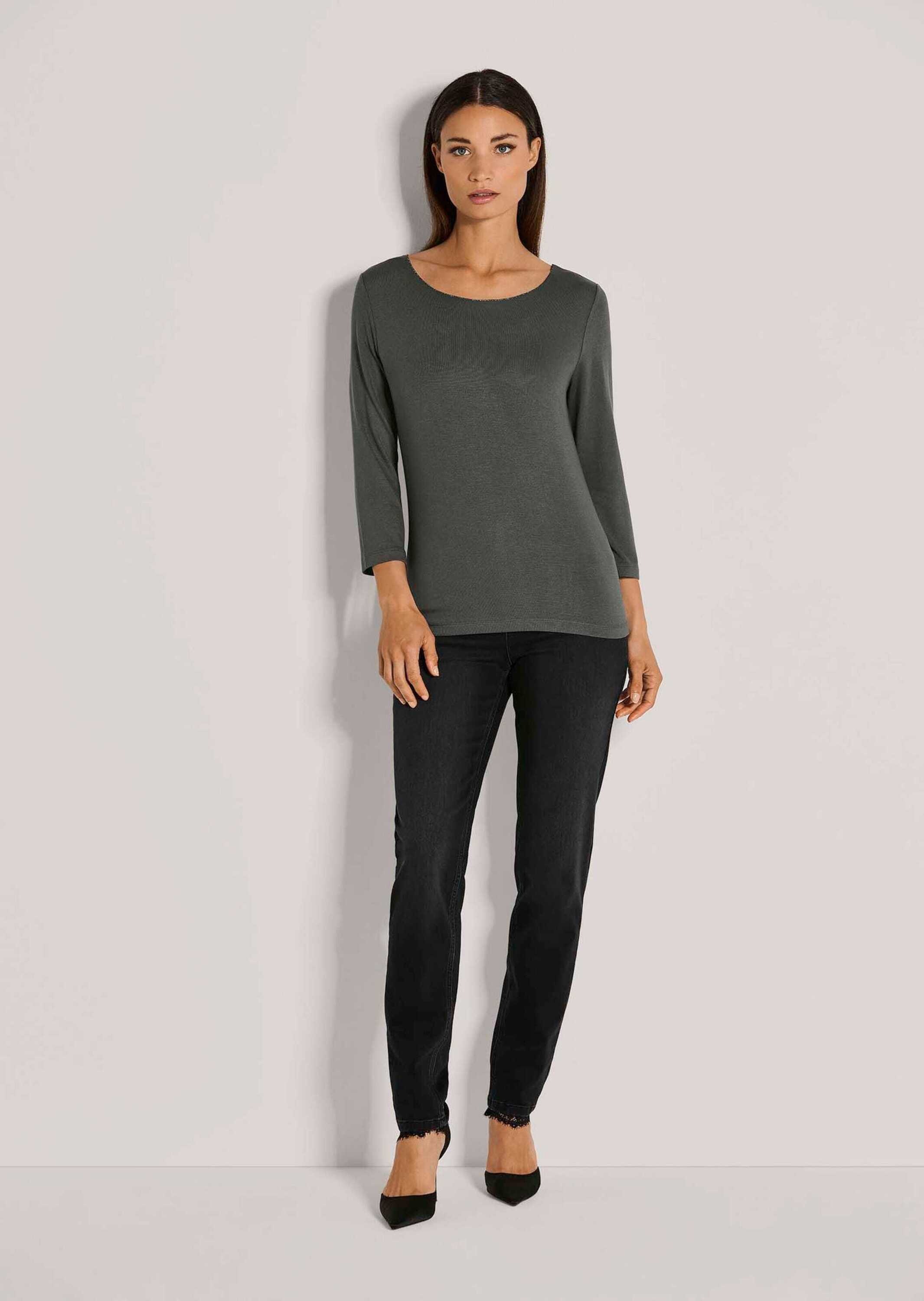 MADELEINE 3/4-Arm-Shirt »Shirt Elegantes Glanzshirt mit Viskose-Stretch«