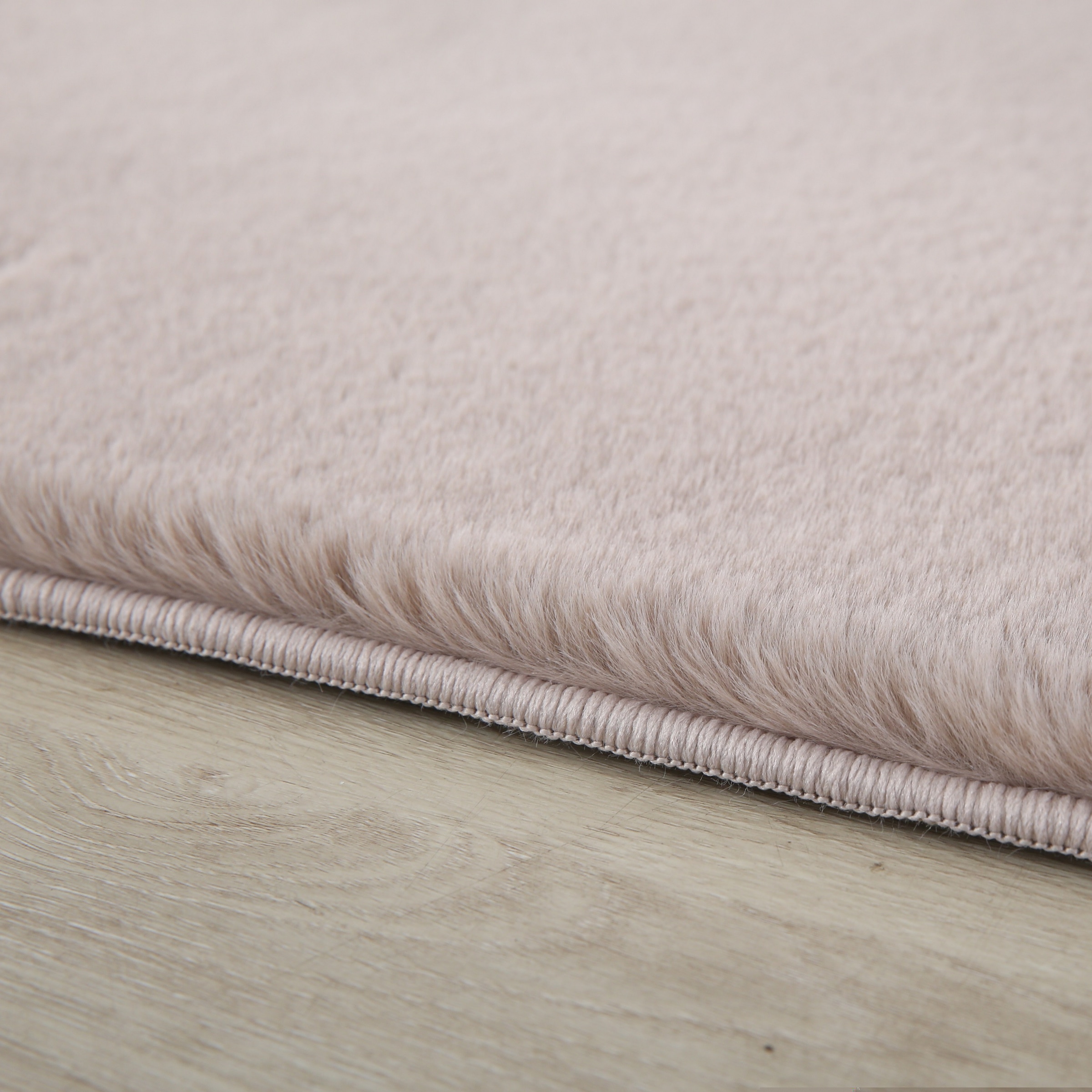 Ayyildiz Teppiche Hochflor-Teppich »POUFFY 5100«, rund, 20 mm Höhe, Läufer, weicher glatter Softflor, Kaninchen Fell Haptik, waschbar