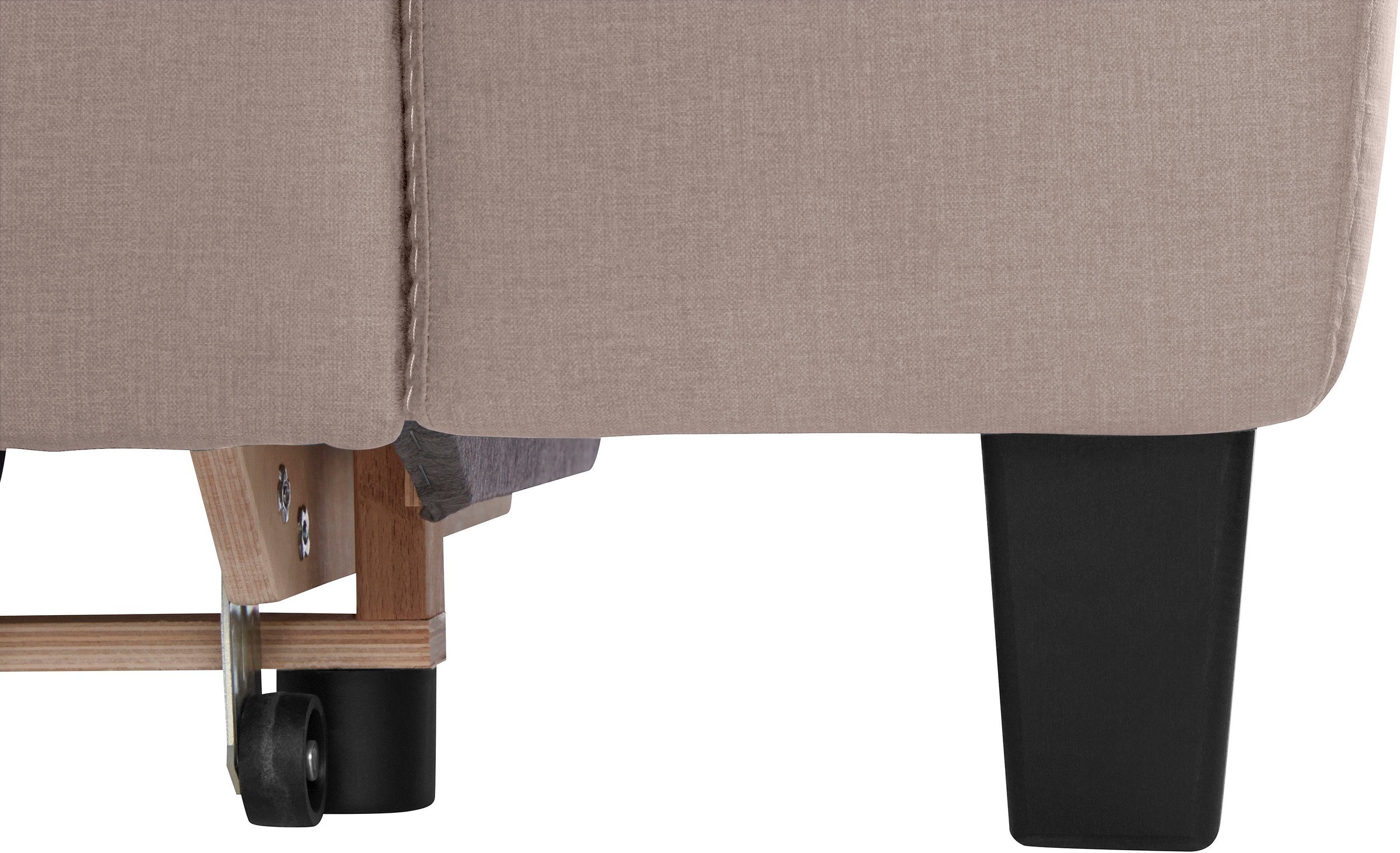 COTTA Polstergarnitur »Morven L-Form«, (Set), Set bestehend aus: Ecksofa mit Kopfteilverstellung & Hocker
