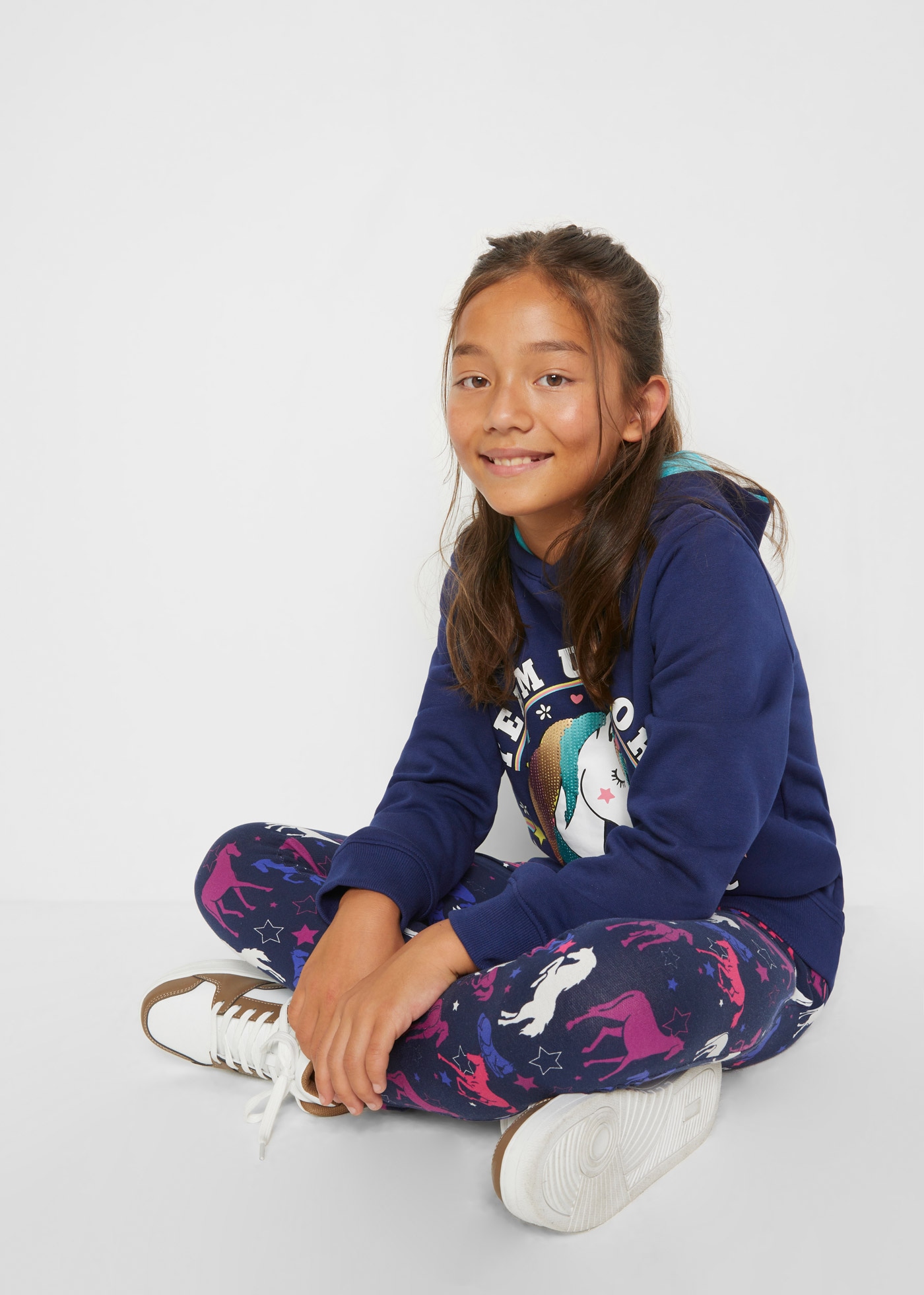 bonprix Thermoleggings  Baumwollmischung, bequeme Passform, bedruckte Optik