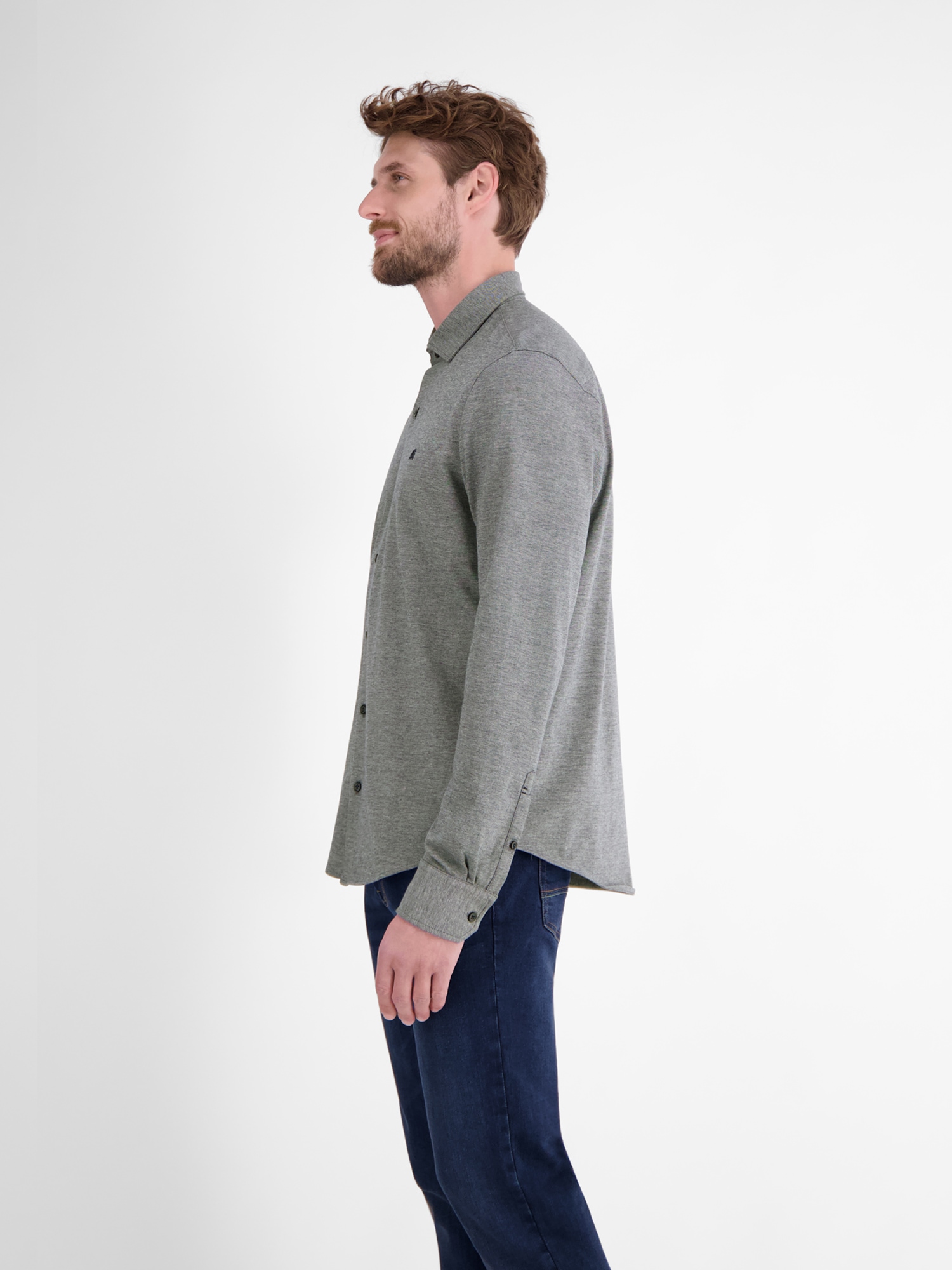 LERROS Langarmhemd »LERROS Herren Jerseyhemd, Stil trifft auf Komfort«