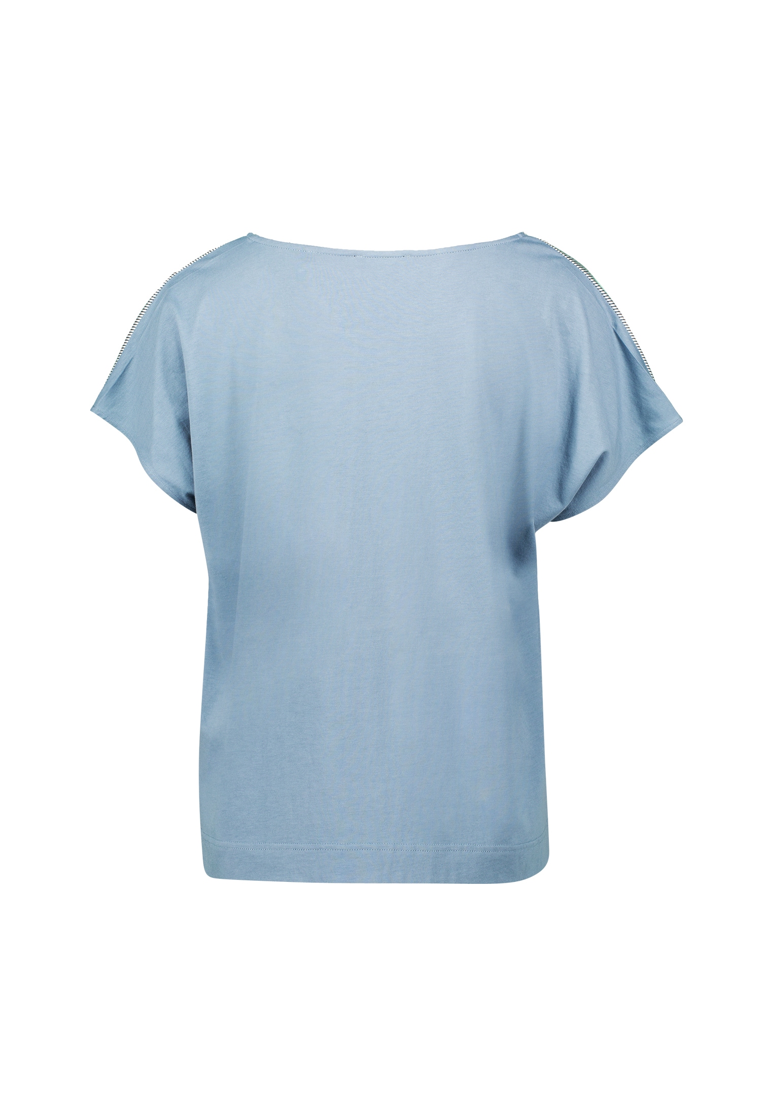 Zero Shirttop »Shirt gestreift mit Blätterdruck«