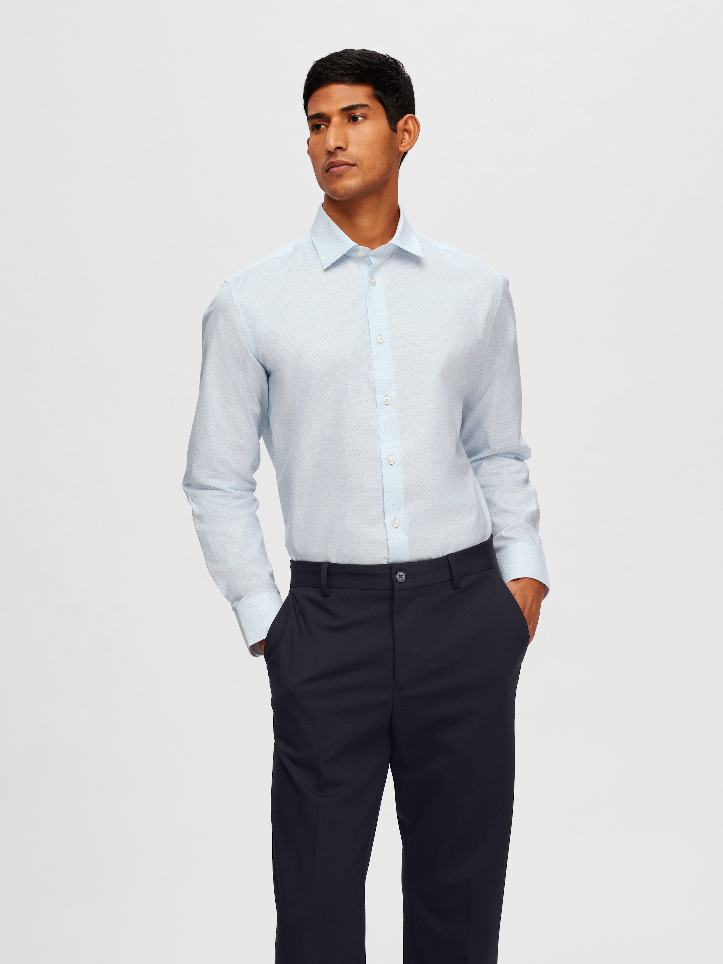 SELECTED Langarmhemd »SLHSLIMSOHO-DETAIL SHIRT LS NOOS«