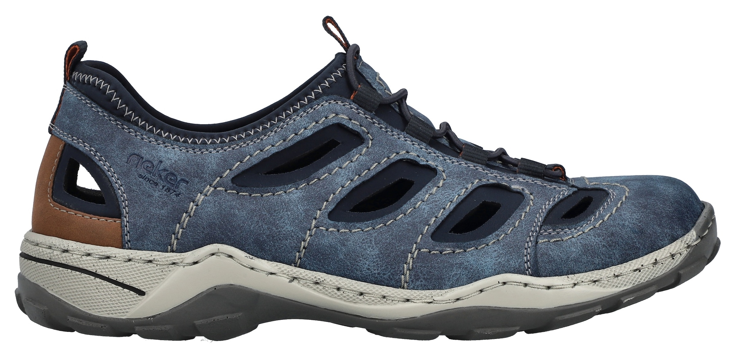 Rieker Slipper  Trekking Schuh, Sandale, Sommerschuh mit praktischem Gummizug