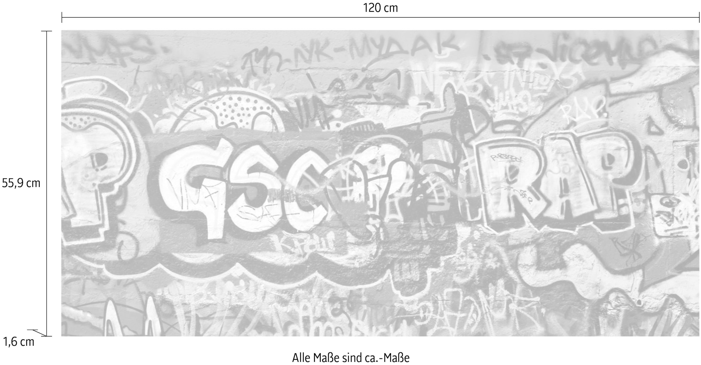 Express Küchen Küchenrückwand »Graffiti«, (1 tlg.)