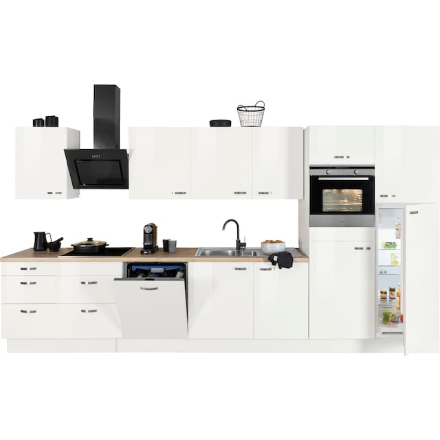 OPTIFIT Küchenzeile »Cara, Breite 400 cm,«, mit HANSEATIC-E-Geräten,  Induktions-Kochfeld, Soft-Close-Funktion auf Raten bestellen | Unterschränke