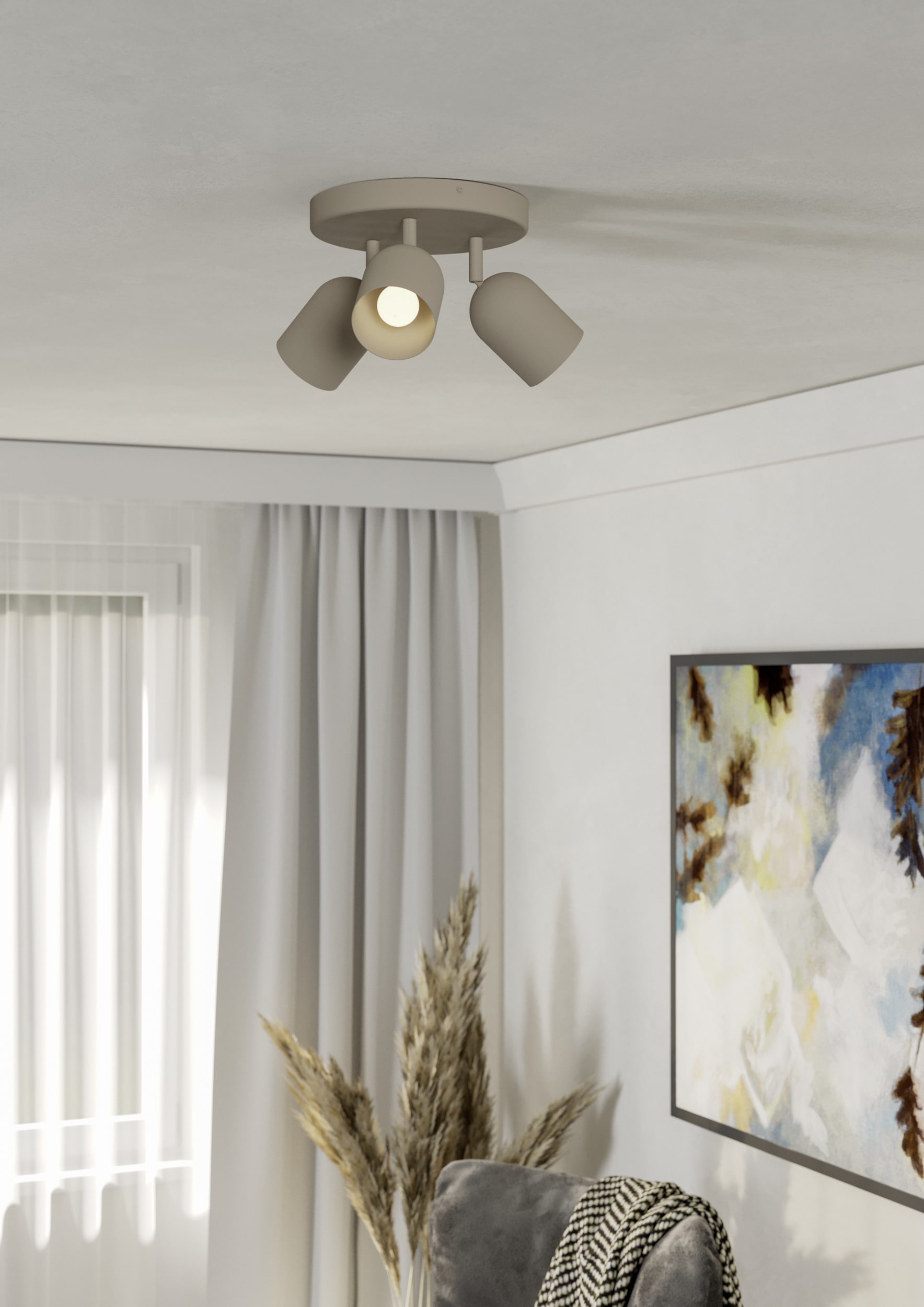 EGLO Deckenleuchte »TILSTON Spotlampe - Stahl - E14 - 3X40W - IP20« E14 1 Stk. Deckenlampe, Deckenstrahler, Strahler, H21 x Ø25 cm