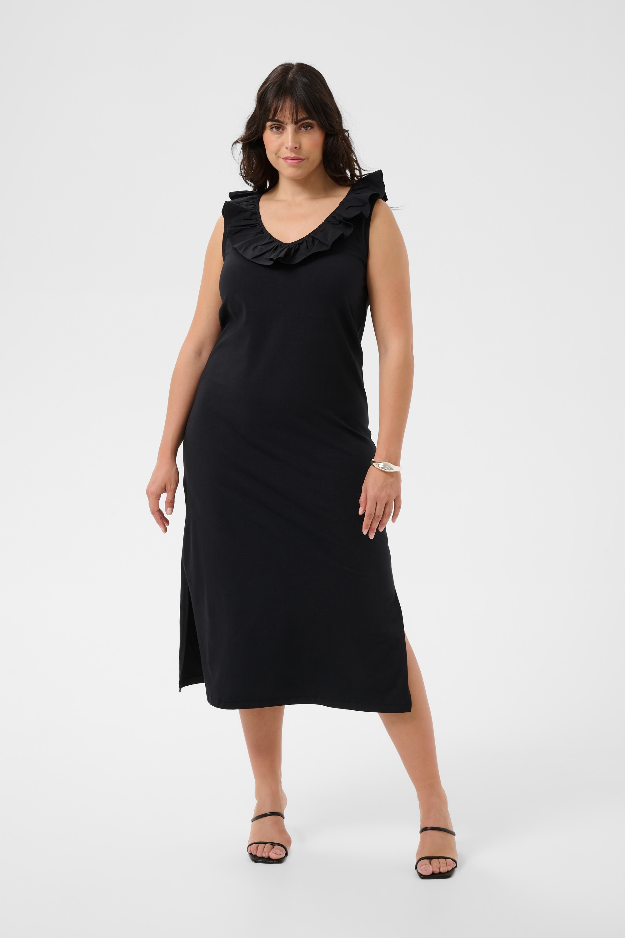 KAFFE Curve Midikleid »Damen Kleid KCdiddie«
