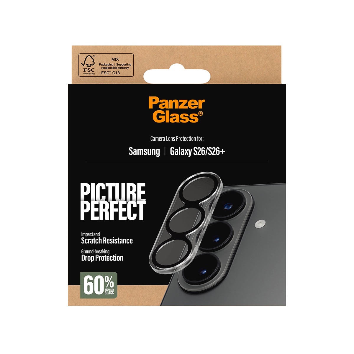 CARE by PanzerGlass Kameraschutzglas »Camera Lens Protector« für Samsung Galaxy S26;Samsung Galaxy S26 Plus Objektivschutz, Schutzfolie, Linsenschutz, kratz- & stoßfest