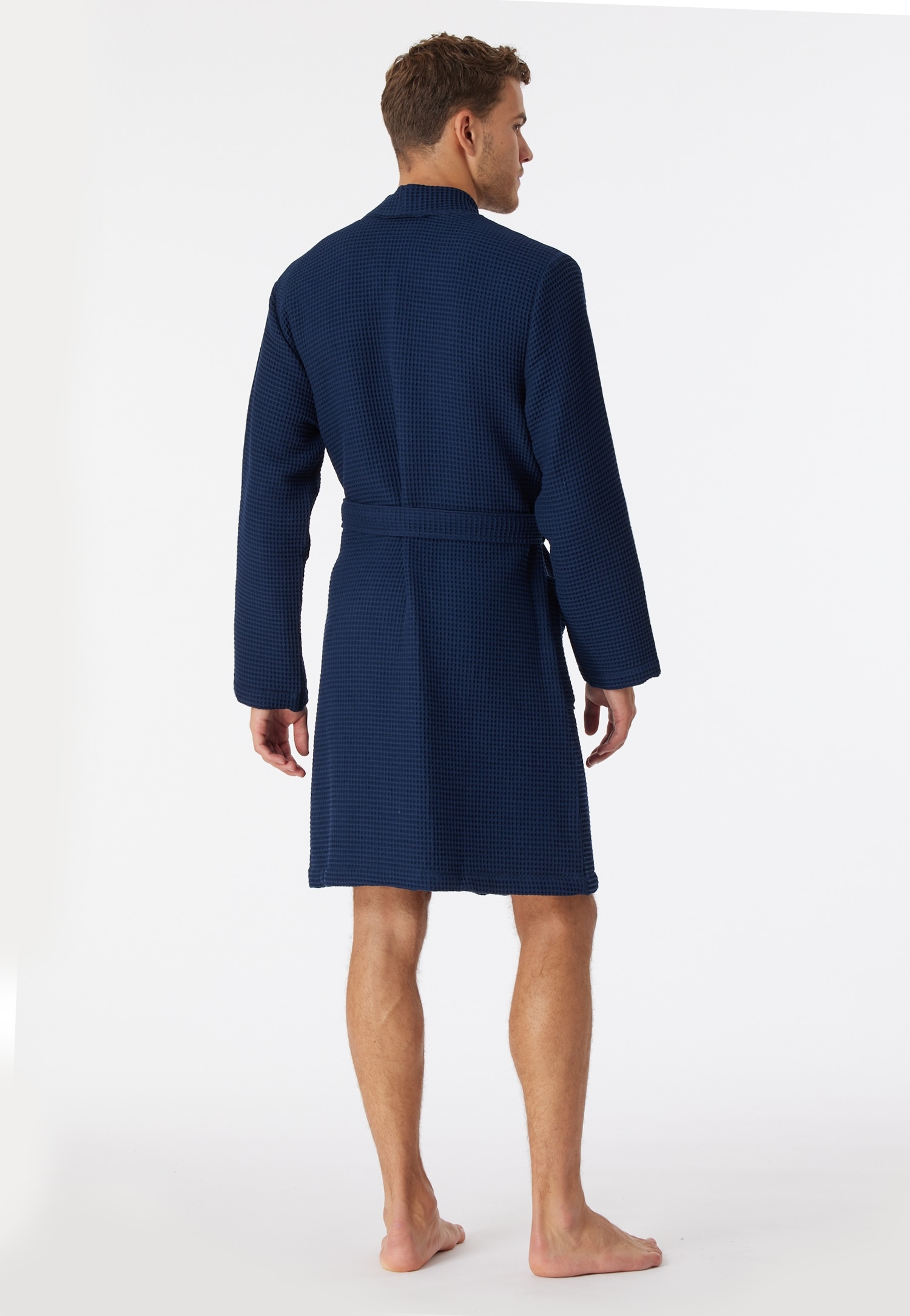 Schiesser Herrenbademantel »Essentials«, mit Bindekordel, Kimono-Schnitt