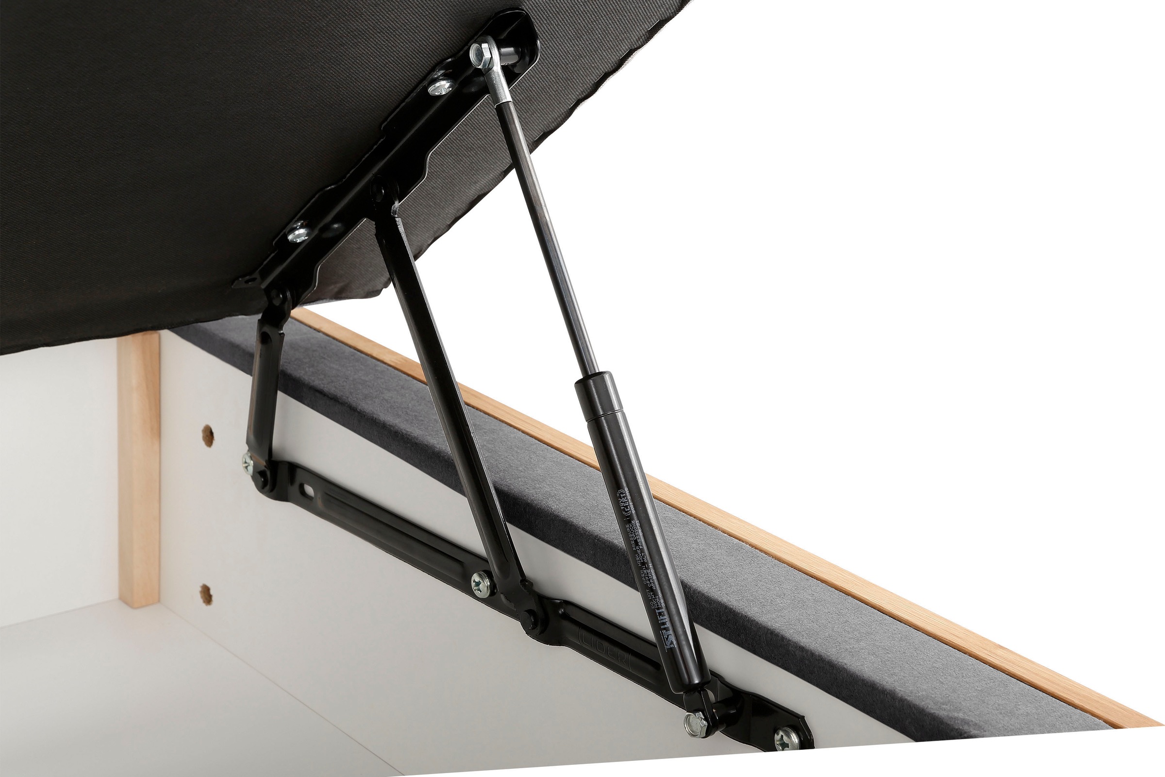 OTTO products Boxspringbett, LED-Beleuchtung, mit zertifizierten, recycelten Bezugsstoffen