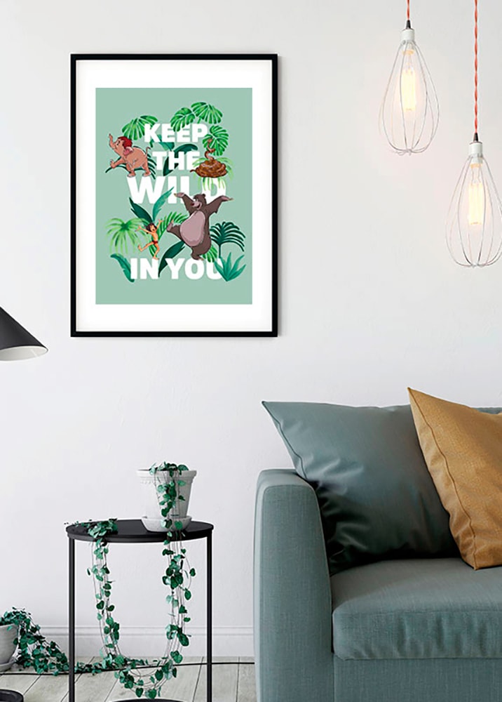 Komar Bild »Jungle Book Keep the Wild«, Disney, (1 St.), Wandbild zur Dekoration im Kinderzimmer - ohne Rahmen