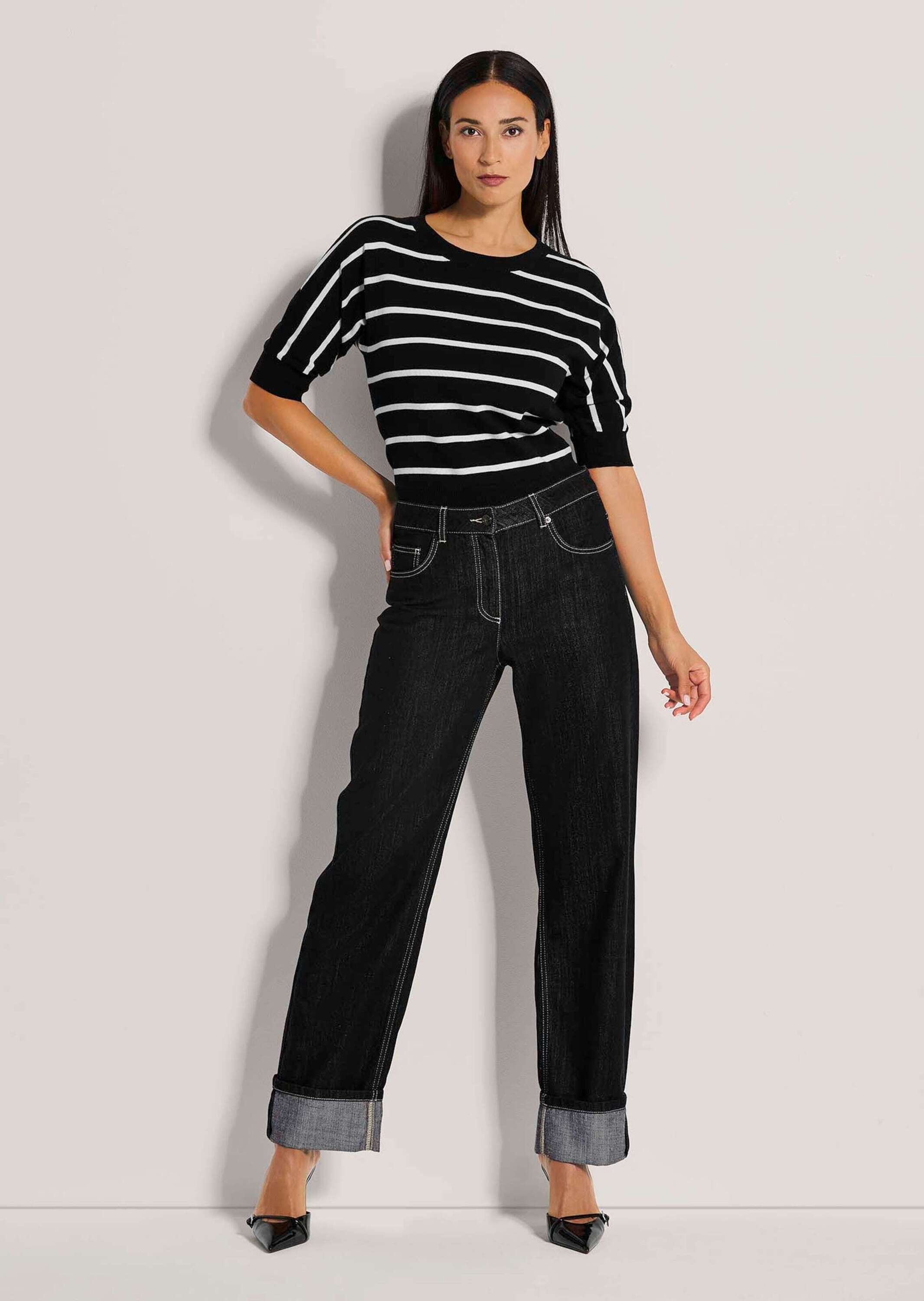 MADELEINE Regular-fit-Jeans »Jeans Weite Jeans mit fixiertem Aufschlag«