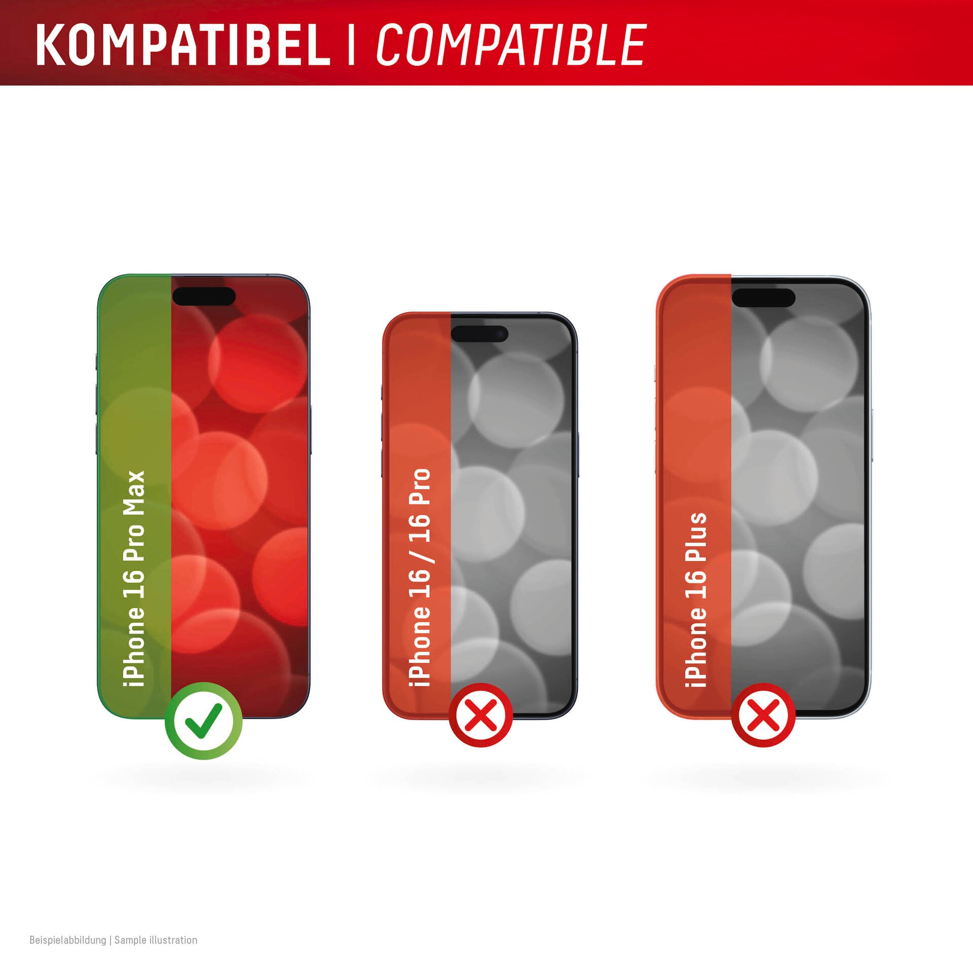 Displex Displayschutzglas »Premium Glass Full Cover Anti-Reflex«, für Apple iPhone 16 Pro Max, (1 St.), Displayschutzfolie, Schutzfolie, Bildschirmschutz, kratz- & stoßfest