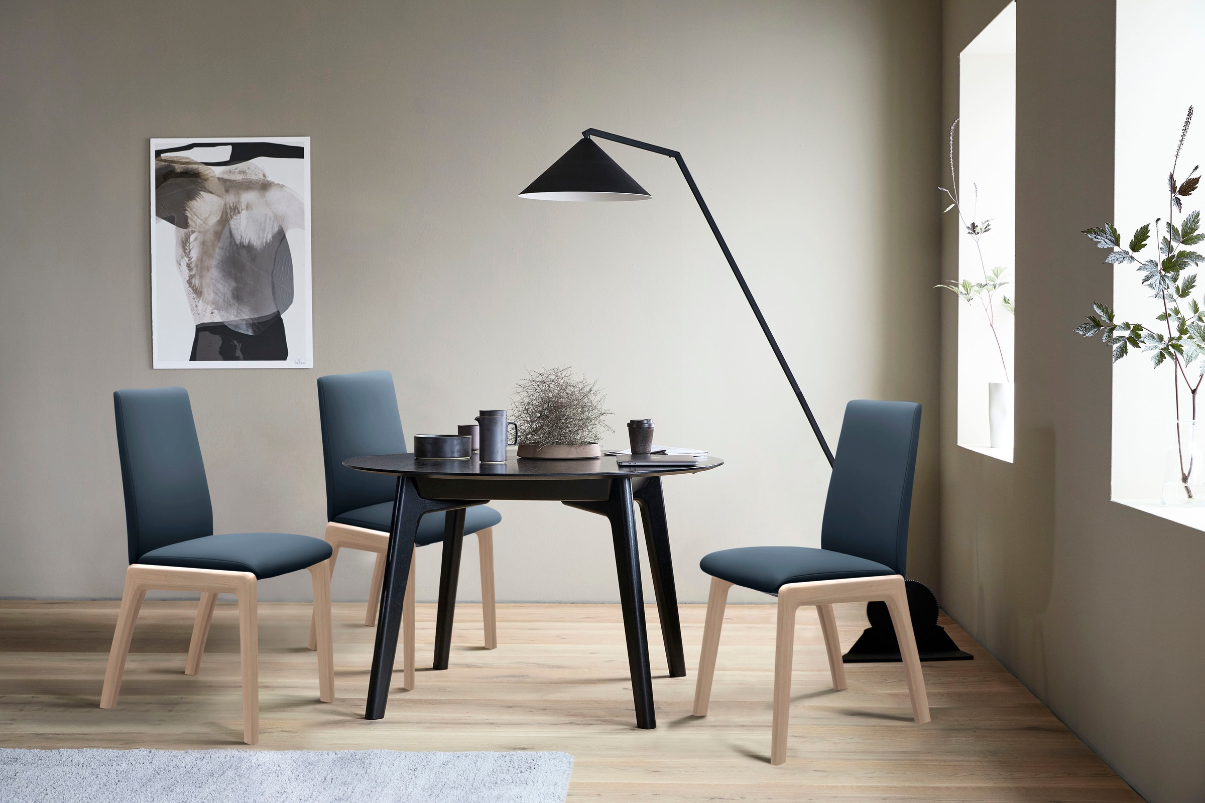 Stressless® Polsterstuhl »Laurel«, Leder PALOMA, Low Back, Größe M, mit abgerundeten Beinen in Eiche natur